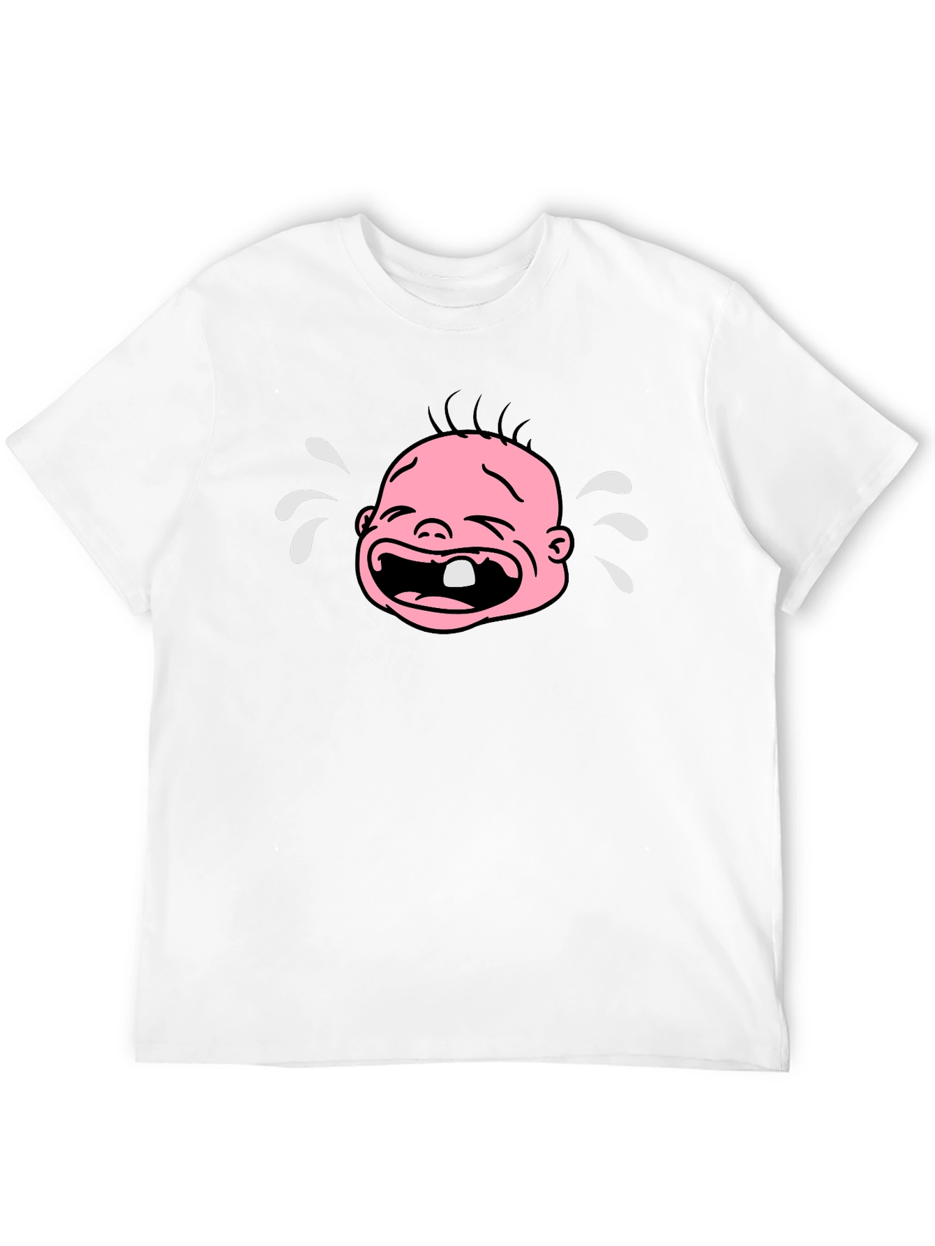 Crying Baby Graphic T-Shirt - Black Cotton Tee