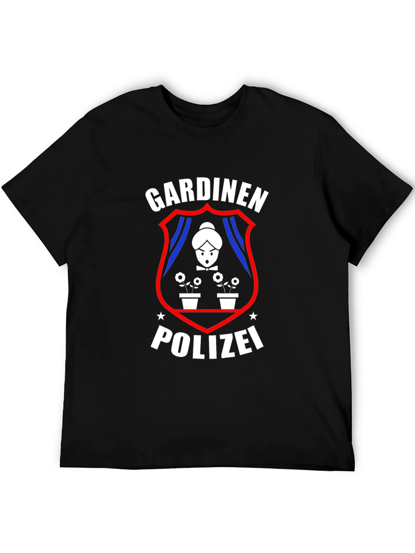 Gardinen Polizei Black T-Shirt - Funny Graphic Tee