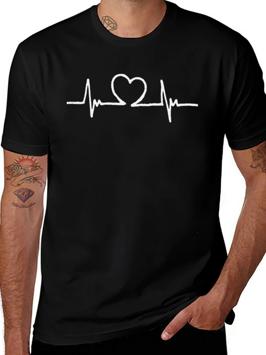 Heartbeat Heart Love Graphic T-Shirt