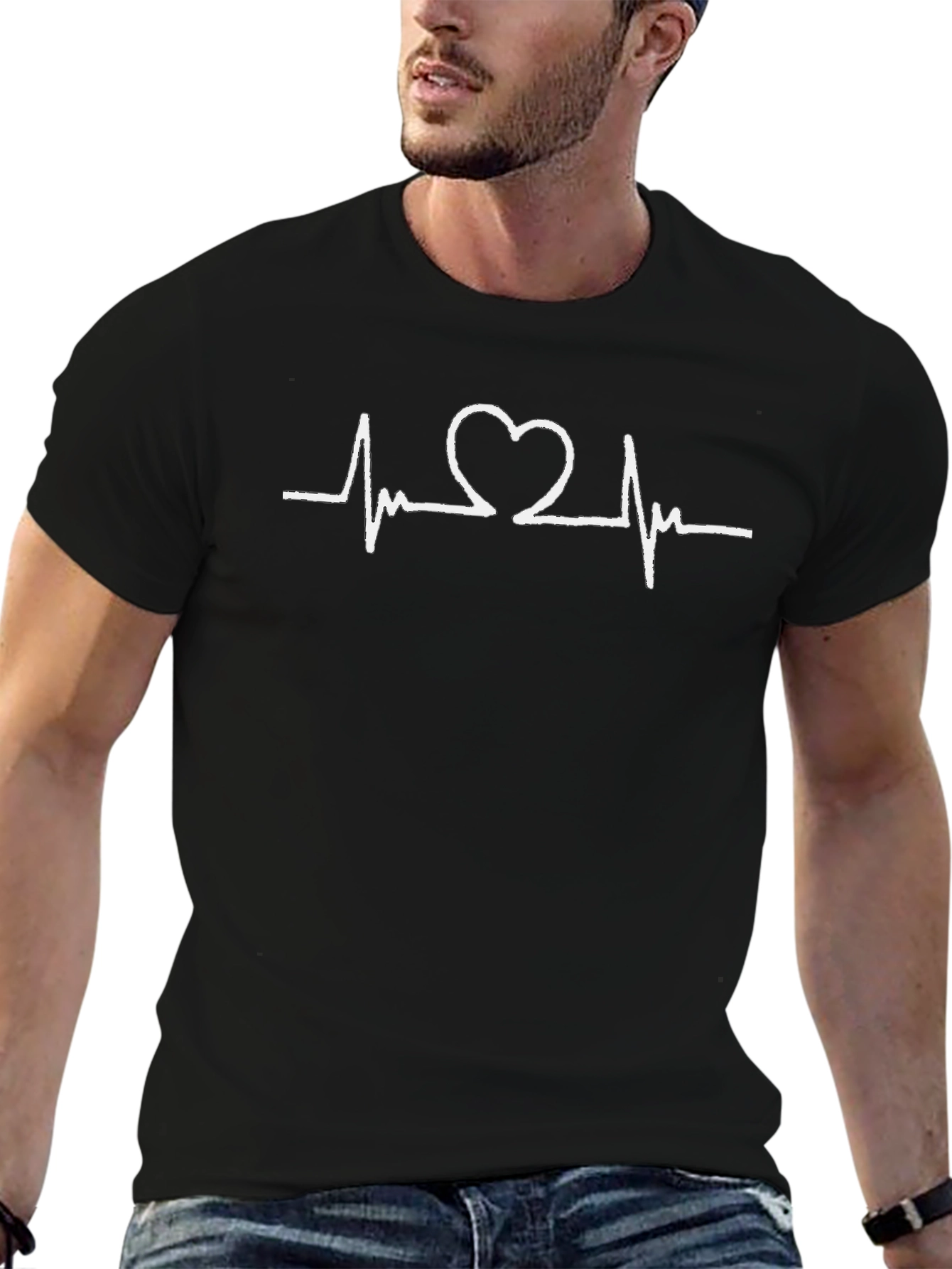 Heartbeat Heart Love Graphic T-Shirt