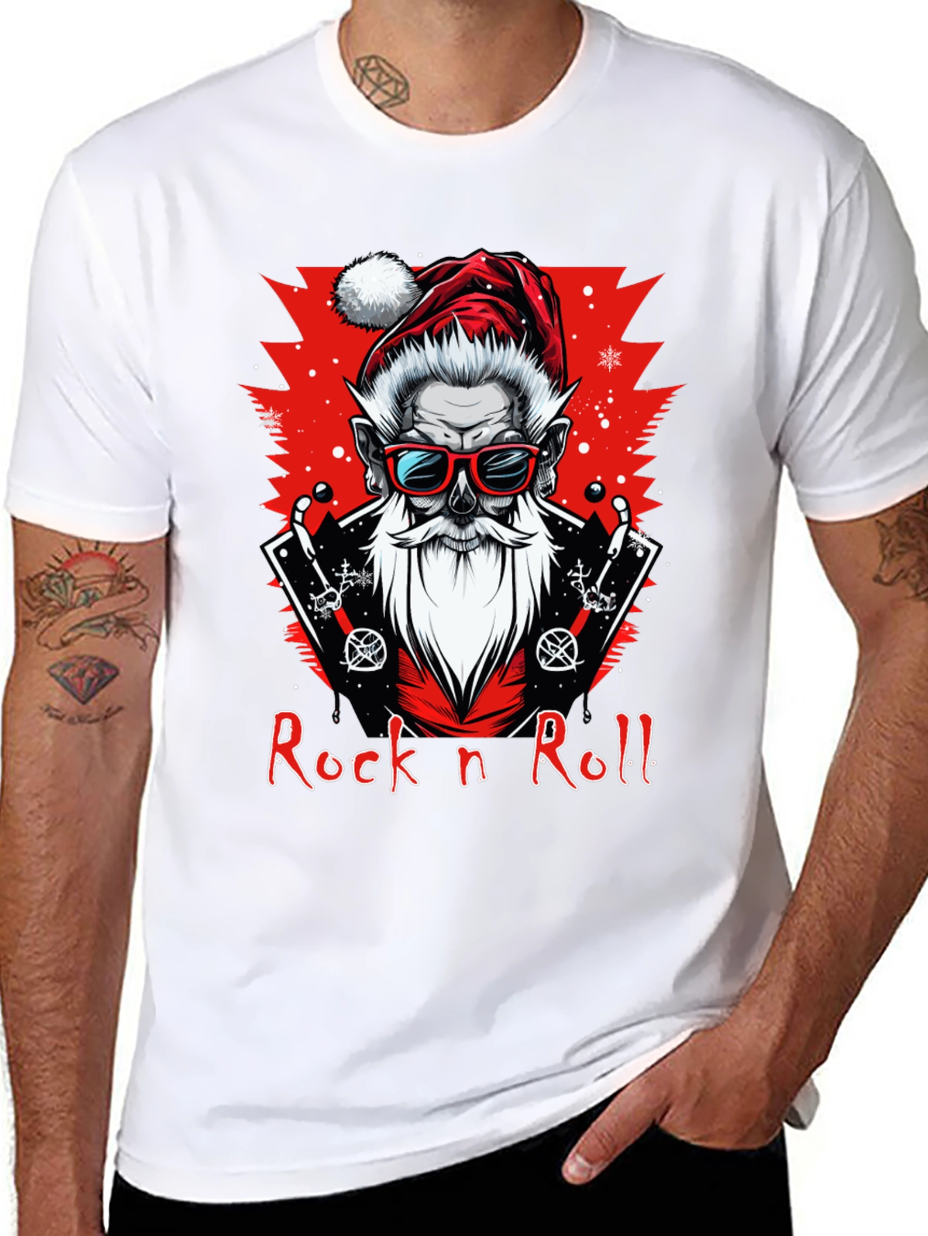 Rock n Roll Santa Graphic Tee