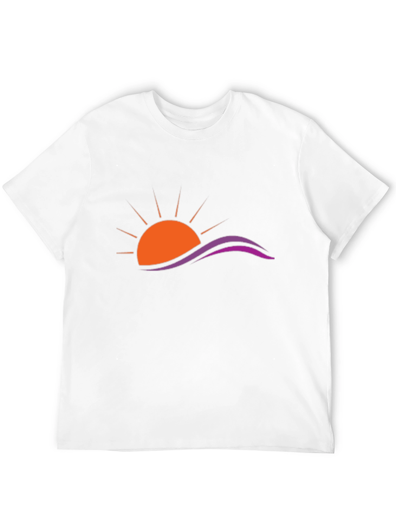 Sunset Wave Graphic Black T-Shirt