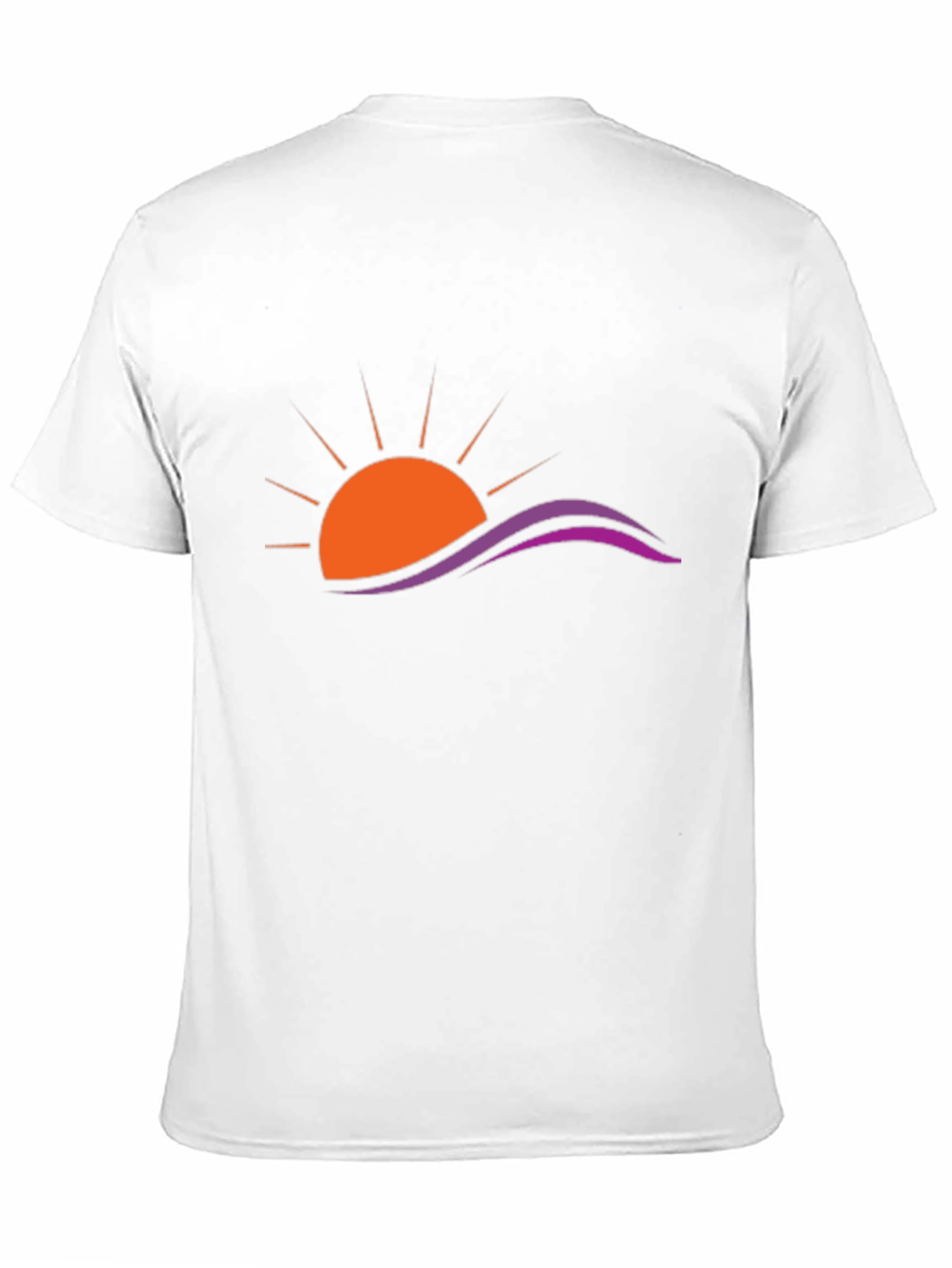 Sunset Wave Graphic Black T-Shirt