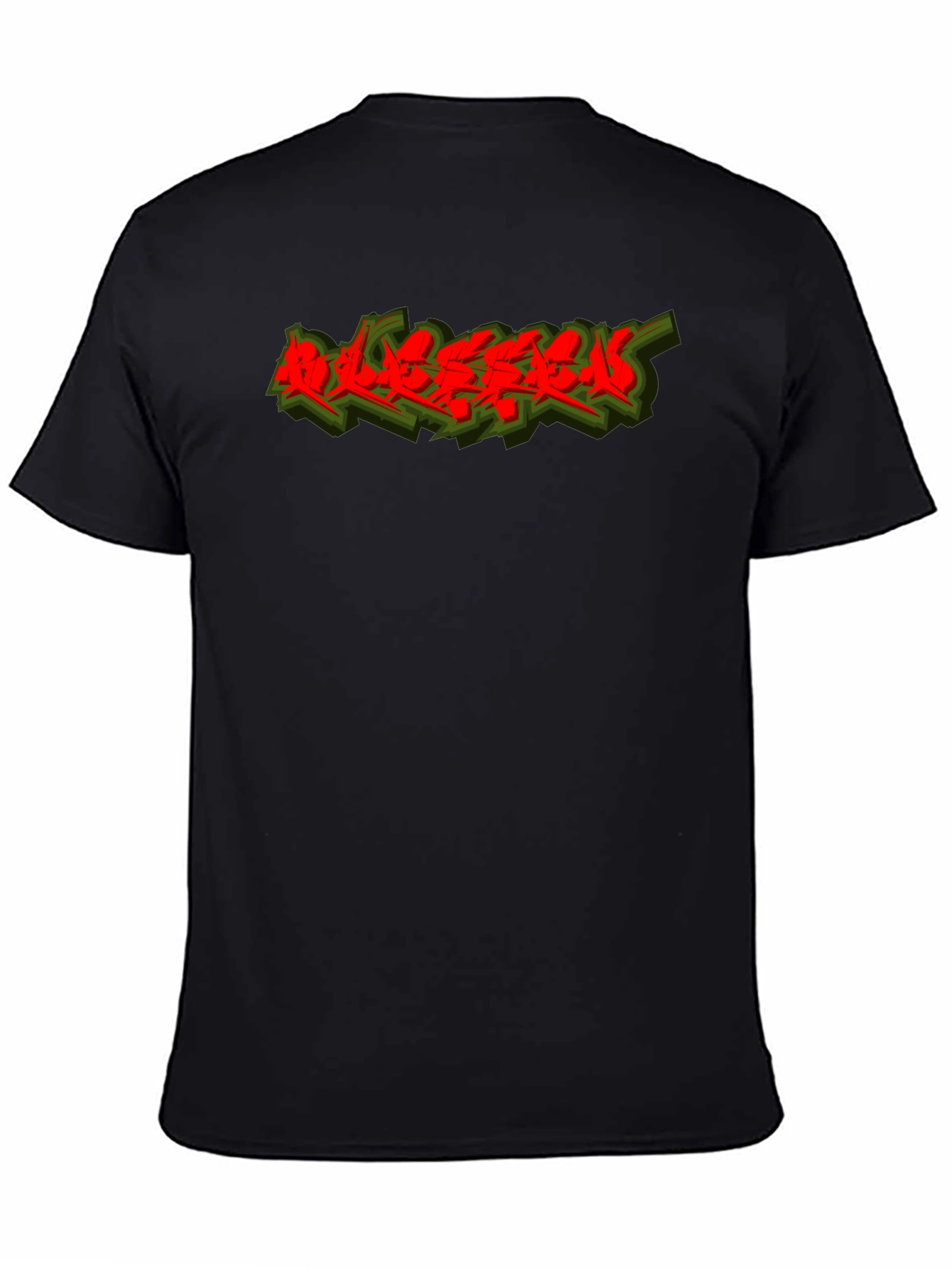 Edgy Graphic Tee - Red Graffiti Style Print