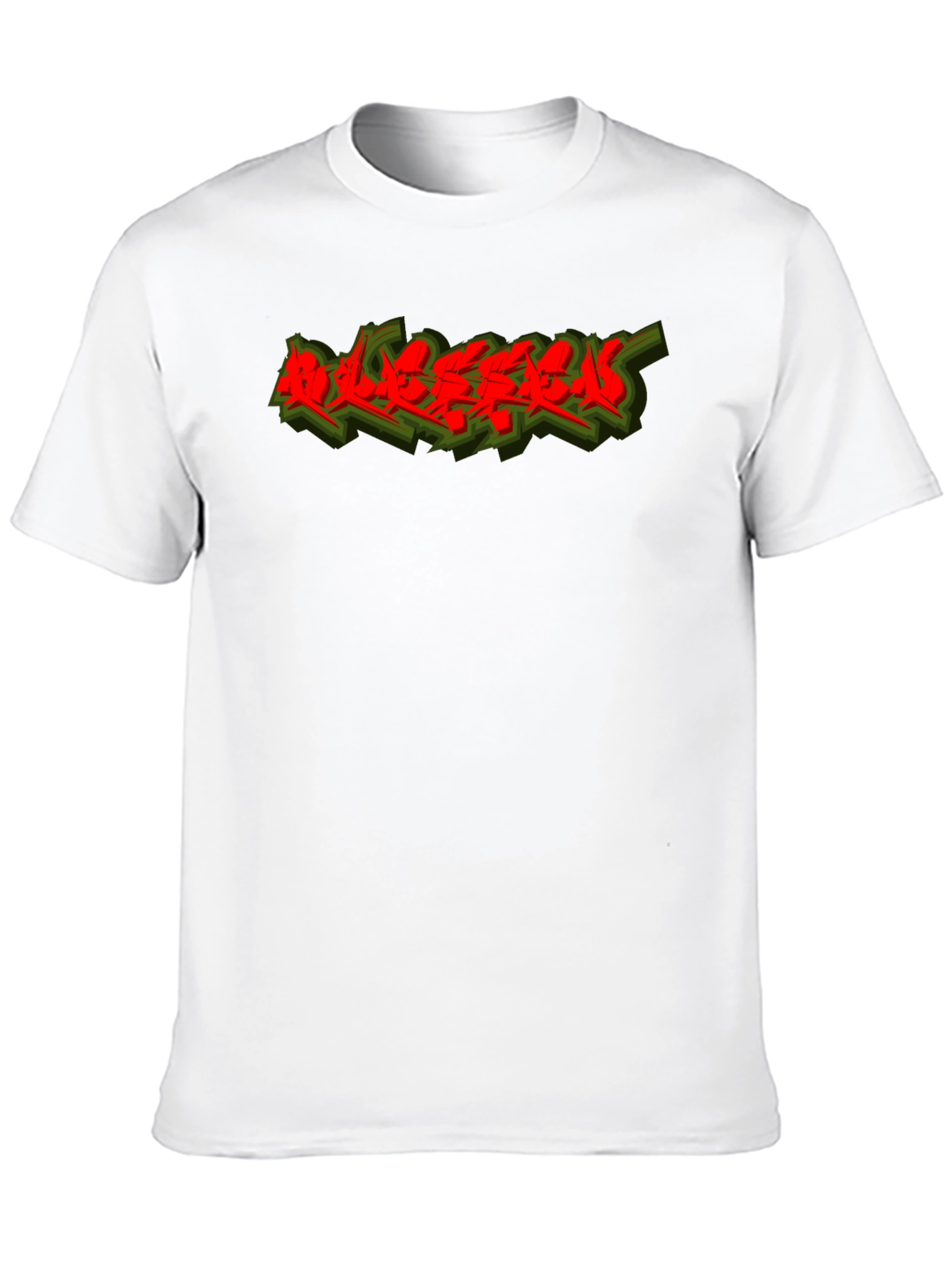 Edgy Graphic Tee - Red Graffiti Style Print