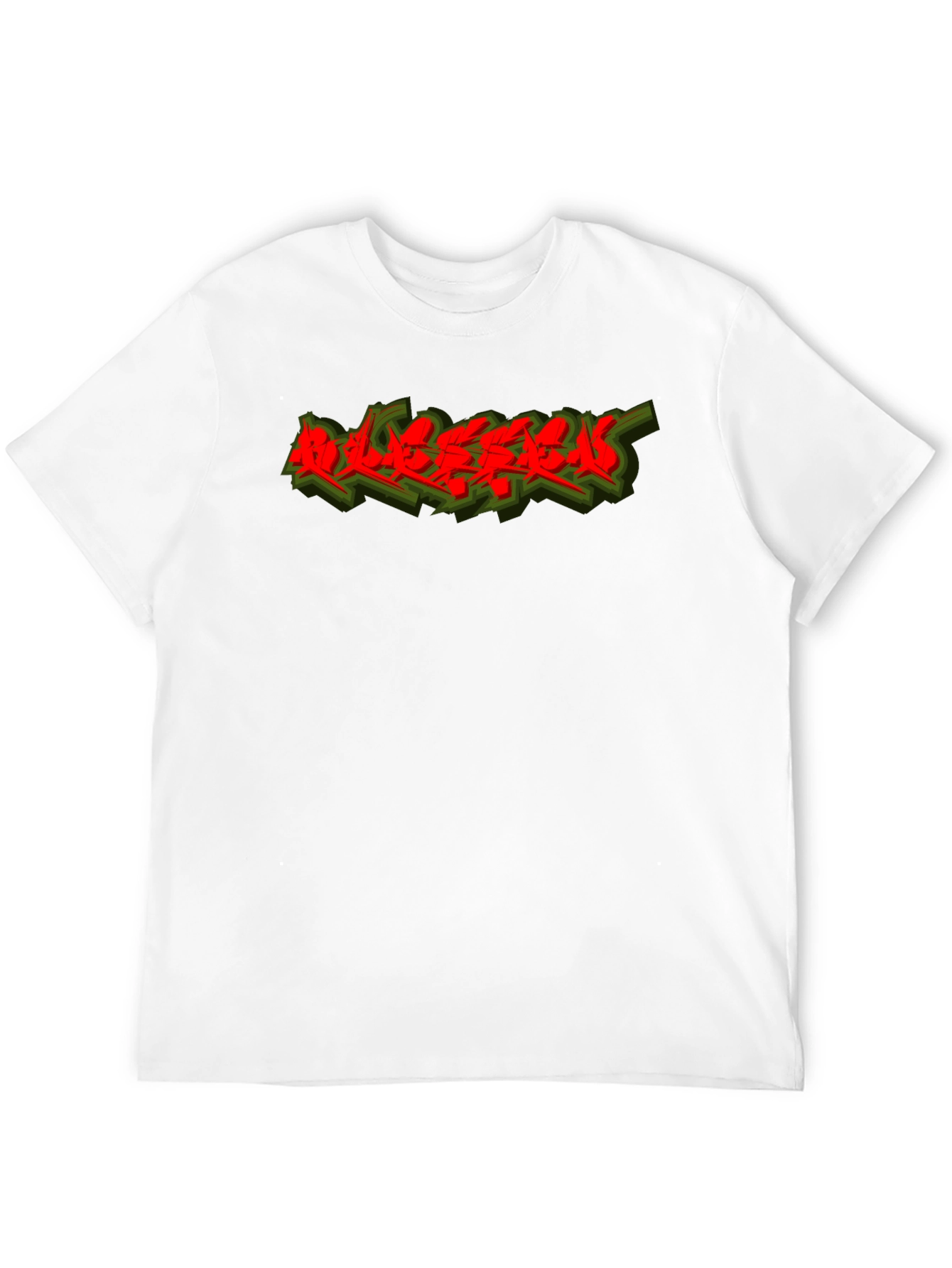 Edgy Graphic Tee - Red Graffiti Style Print