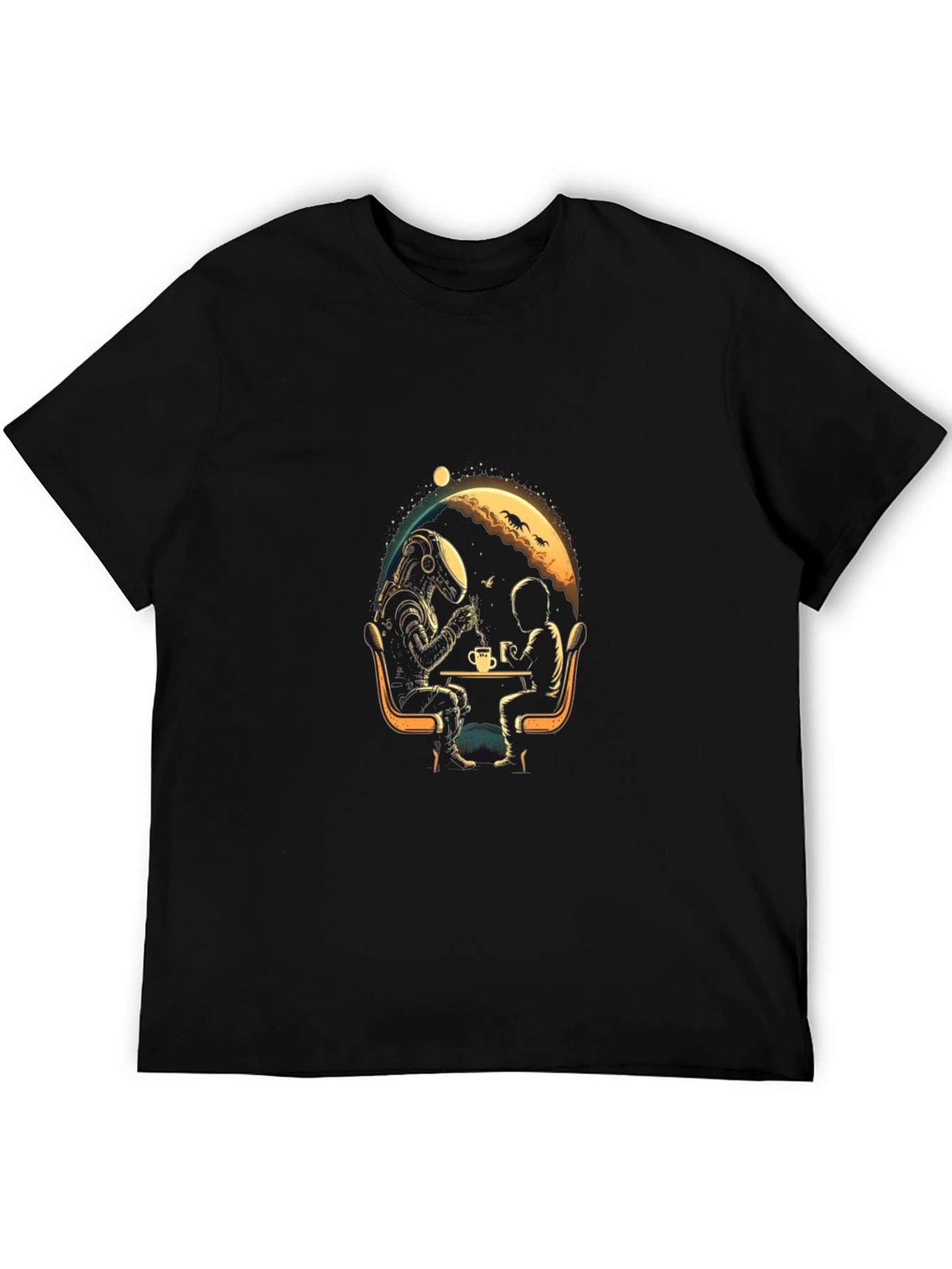 Astronaut Coffee Break Graphic T-Shirt