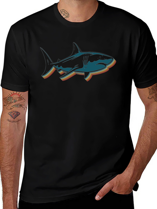 Retro Shark Graphic Tee - Cool Vintage Design