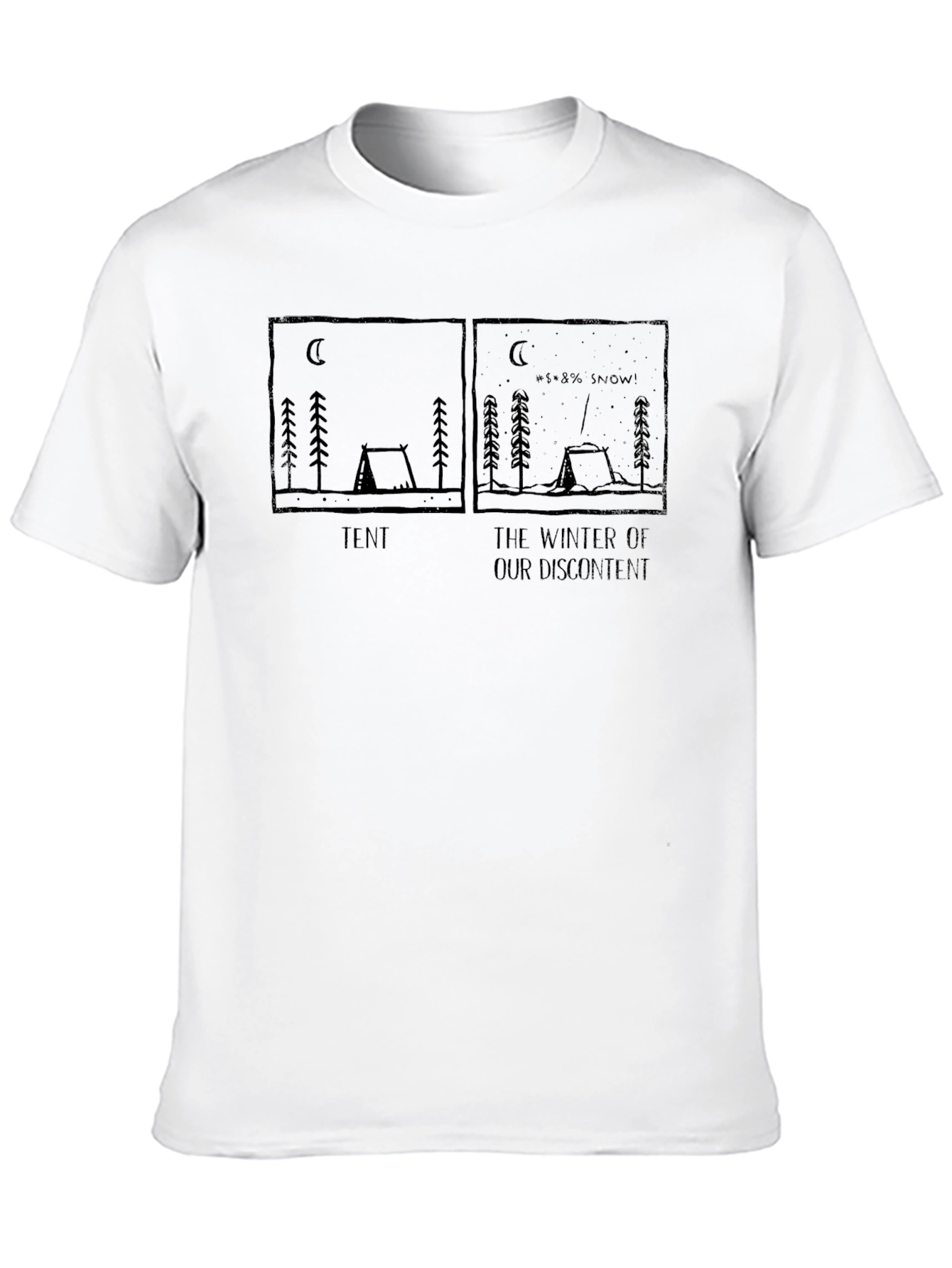 Winter Discontent Tent T-Shirt | Comfy Black Tee