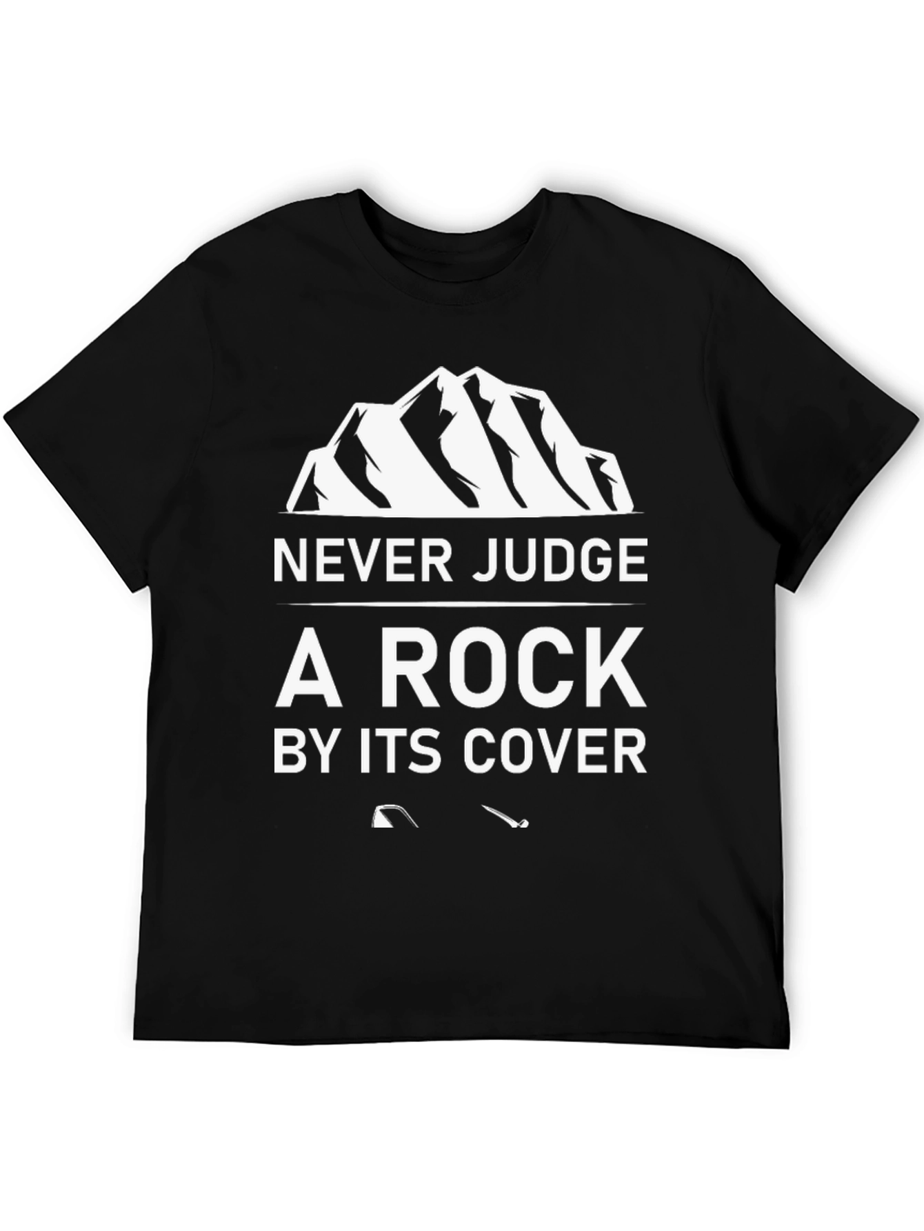 Never Judge a Rock Black Graphic Tee