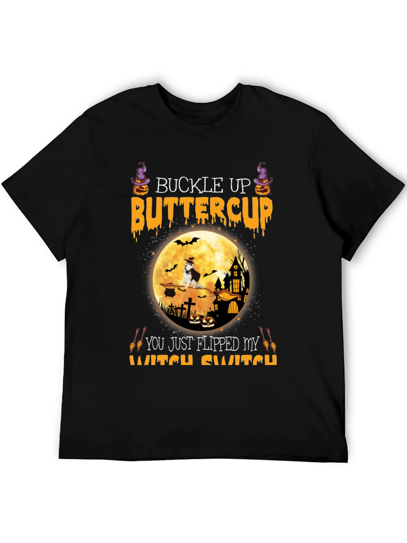 Halloween Dog T-Shirt - Buckle Up Buttercup