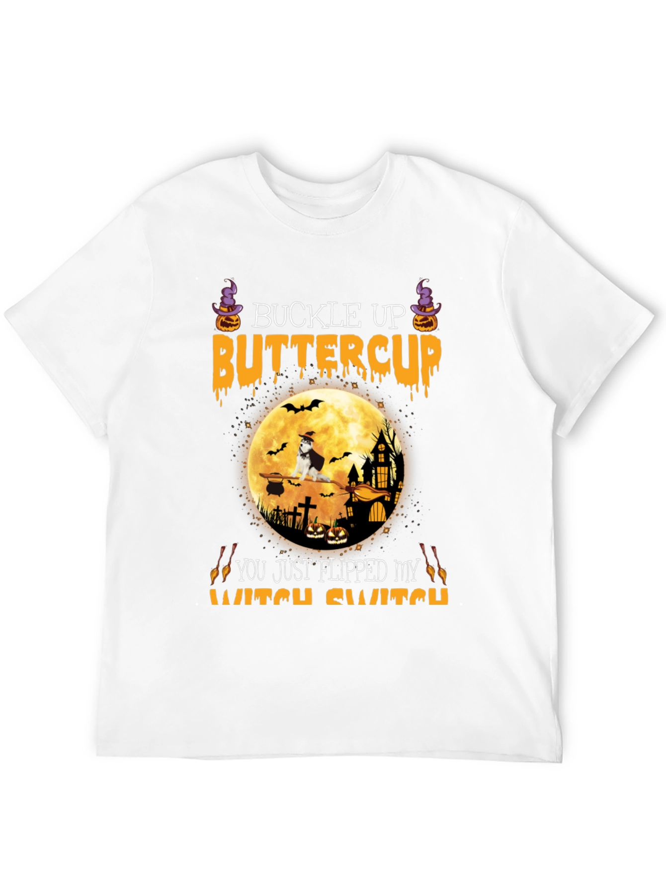 Halloween Dog T-Shirt - Buckle Up Buttercup