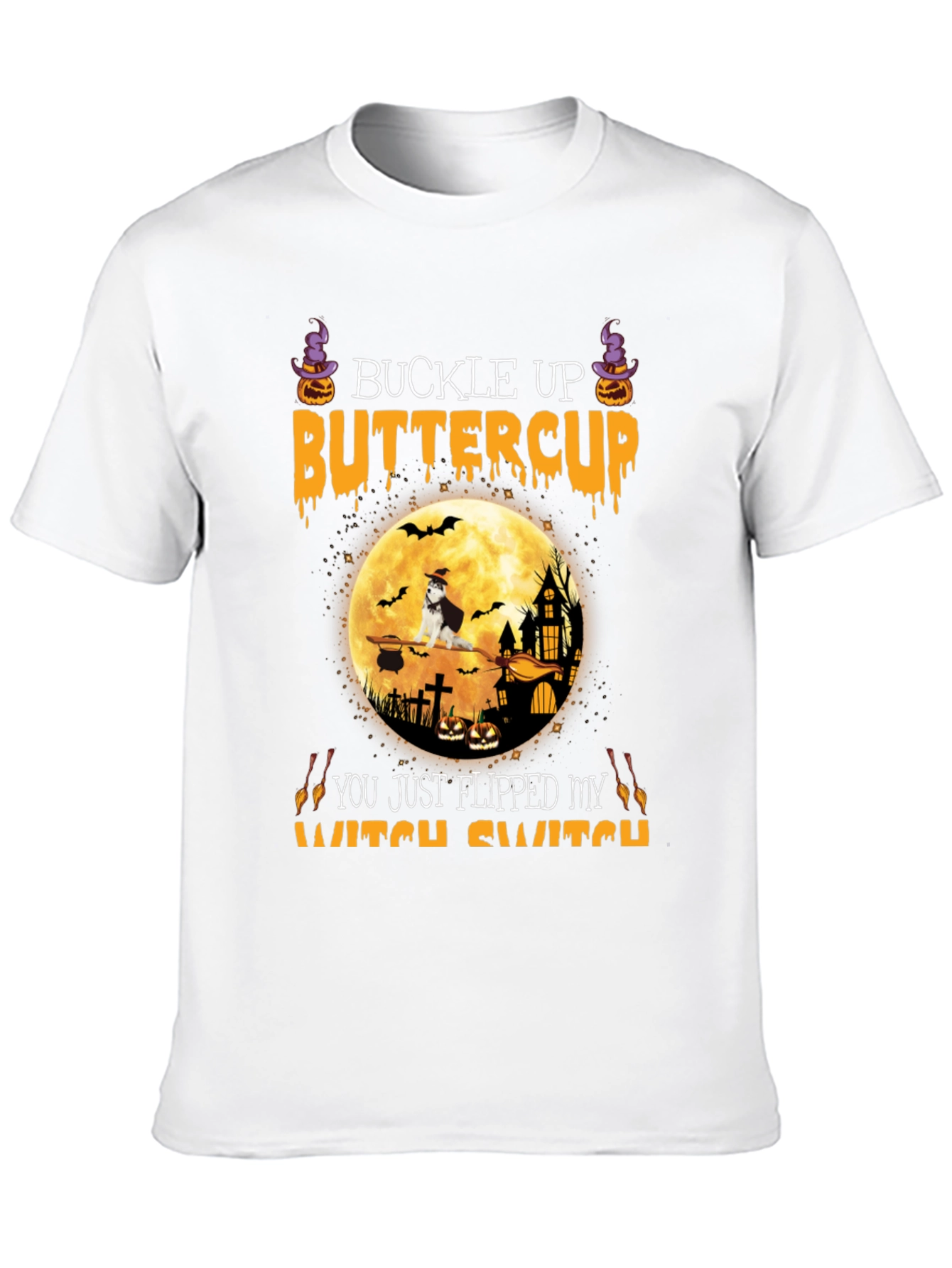 Halloween Dog T-Shirt - Buckle Up Buttercup