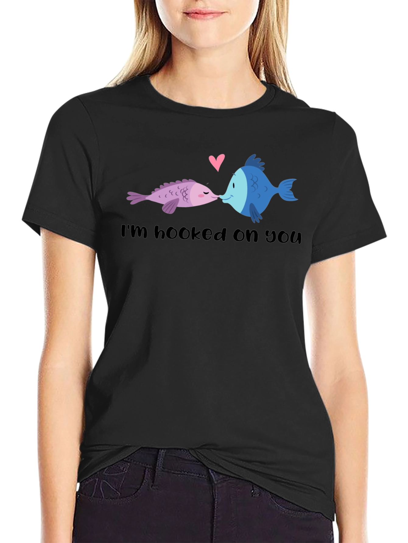 Hooked on You Fish Graphic T-Shirt