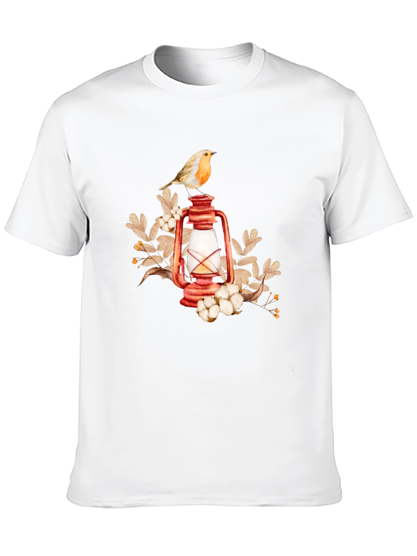 Bird on Lantern Graphic Tee - Black