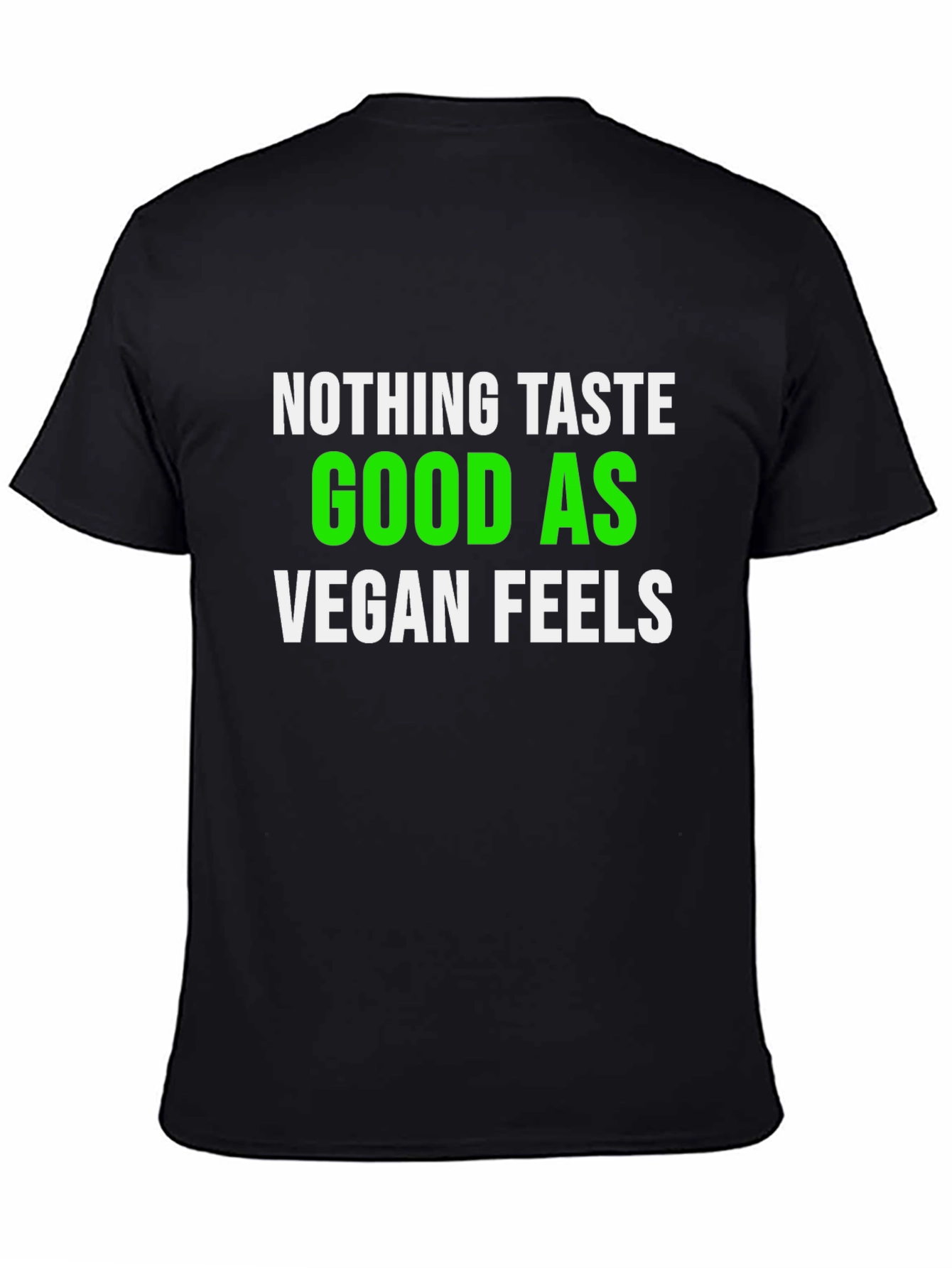 Vegan Feels T-Shirt - Green & White Graphic Tee