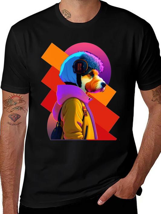 Cool Dog Tee: Retro Graphic Print