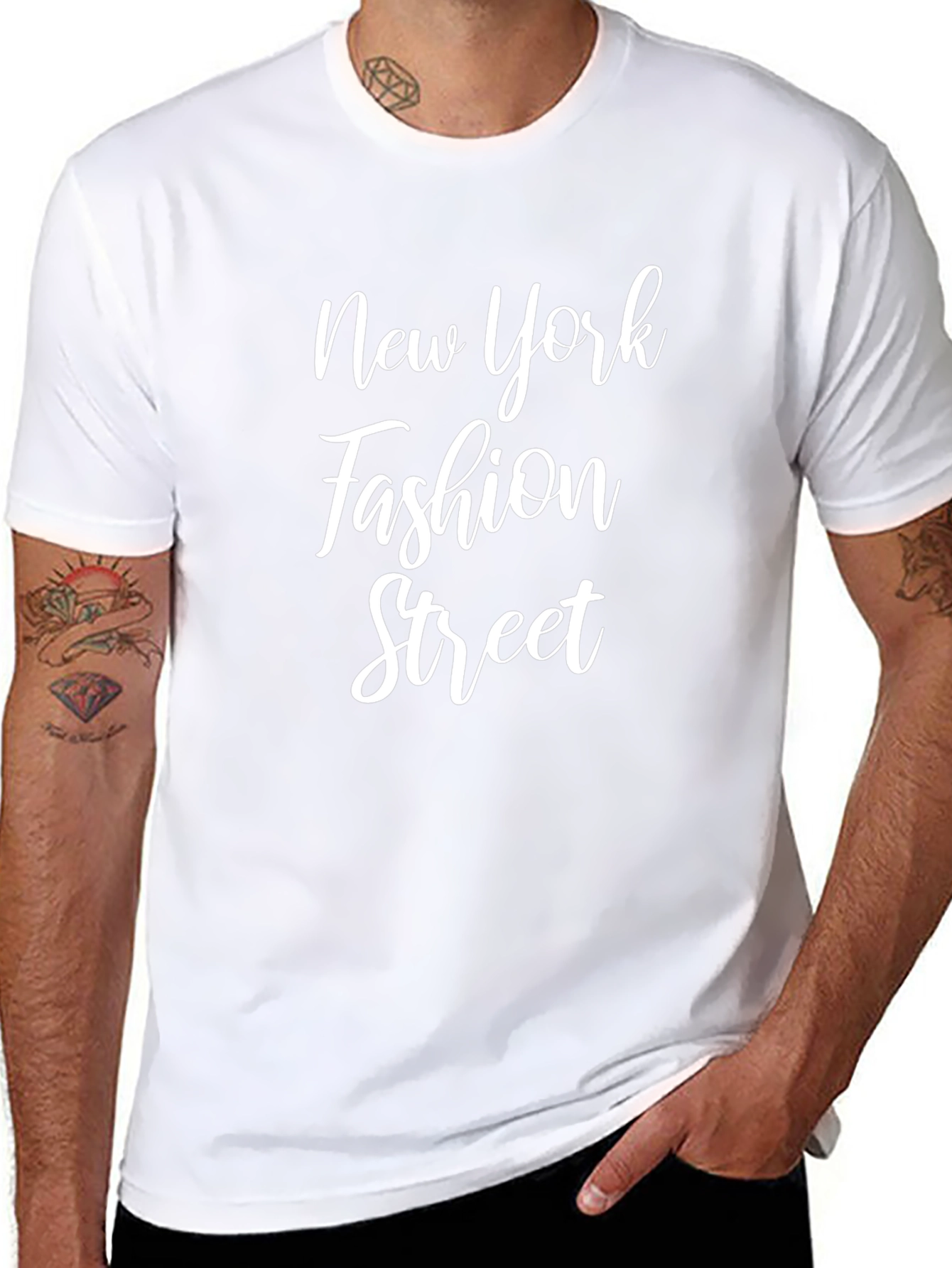 New York Fashion Street Black T-Shirt