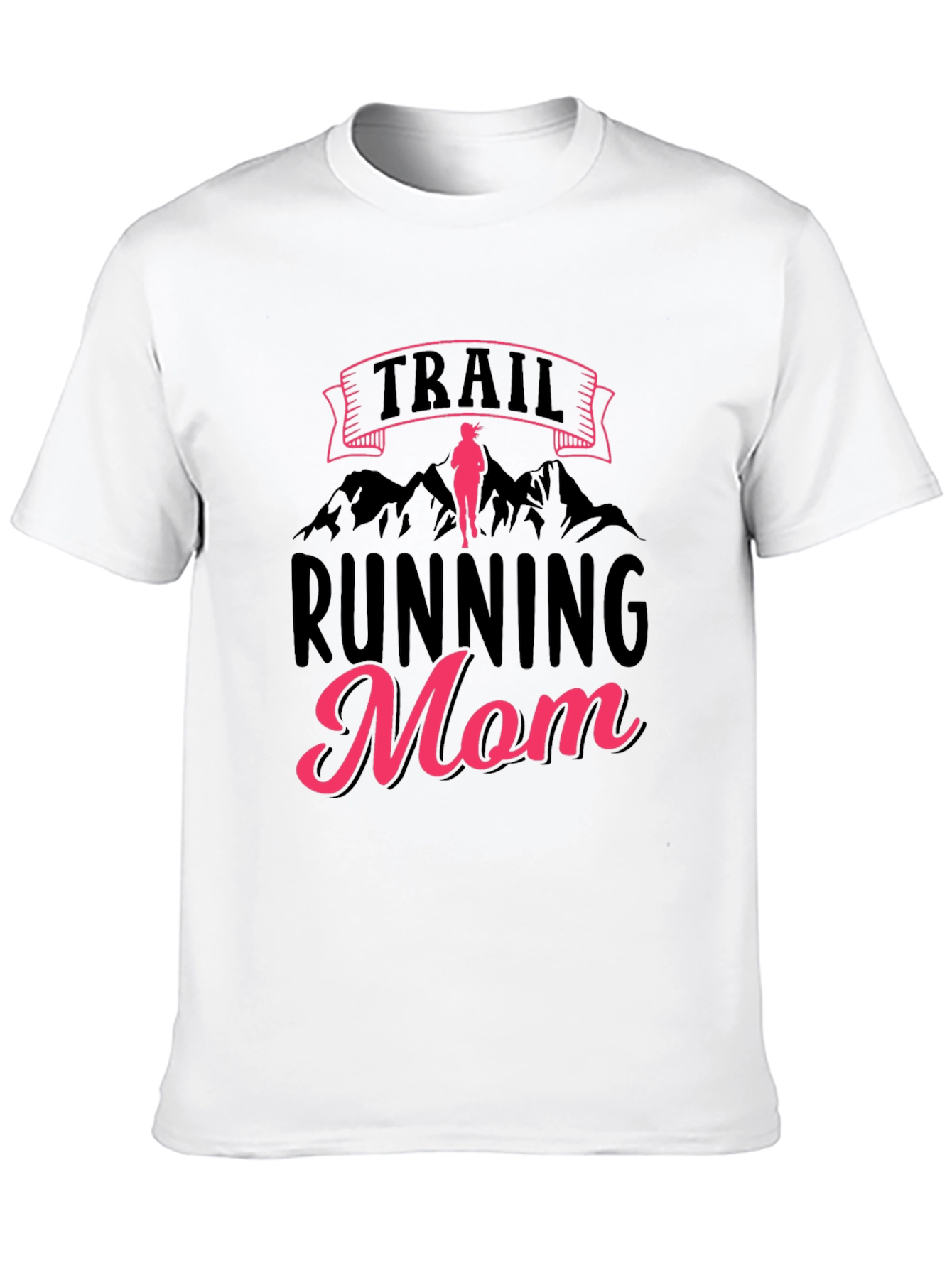 Trail Running Mom Graphic Tee - Black