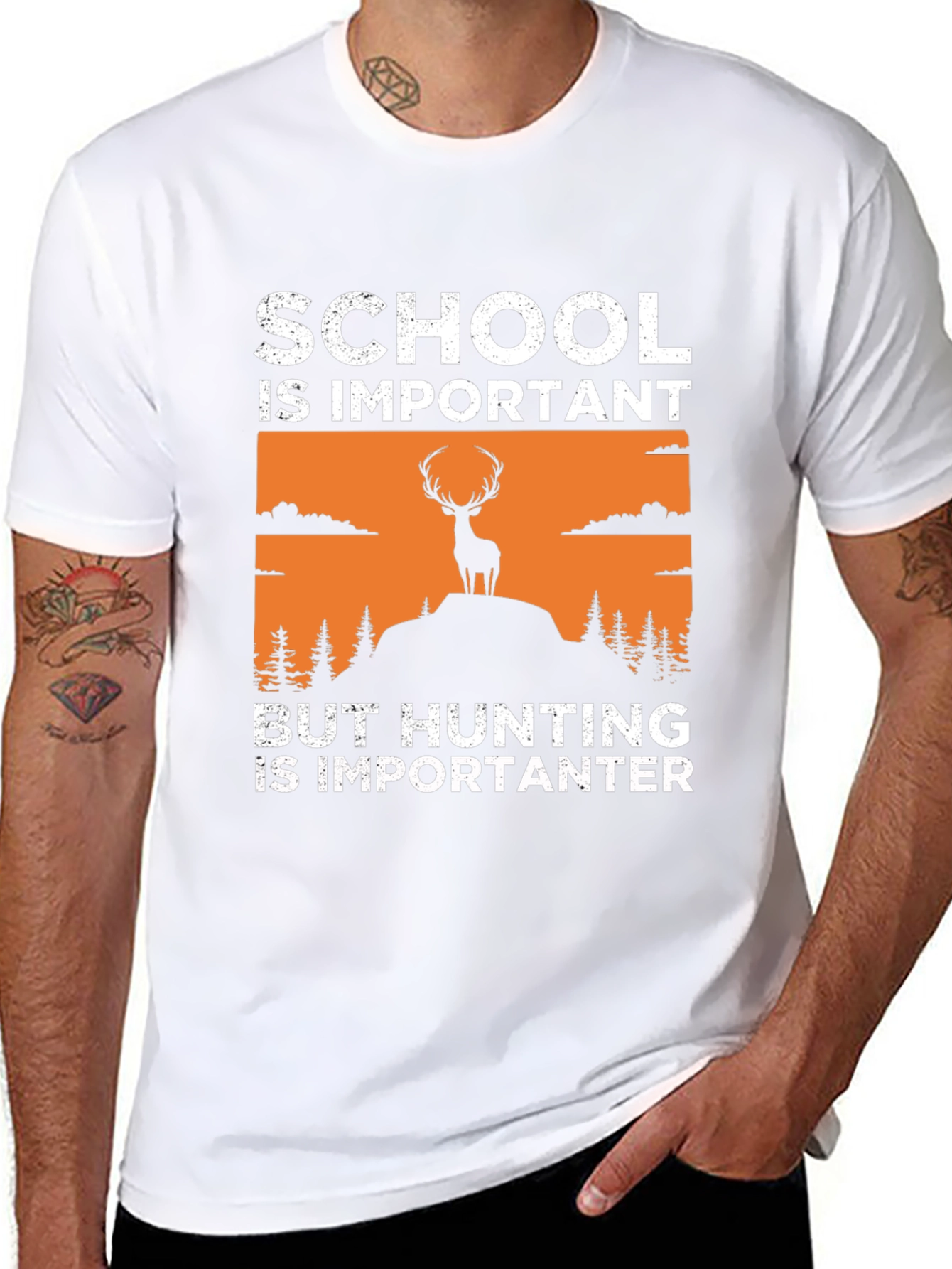 School Important Hunting More Importanter T-Shirt