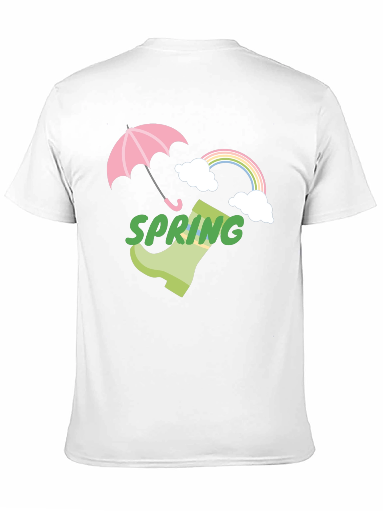 Spring Showers Graphic Tee - Black Cotton T-Shirt