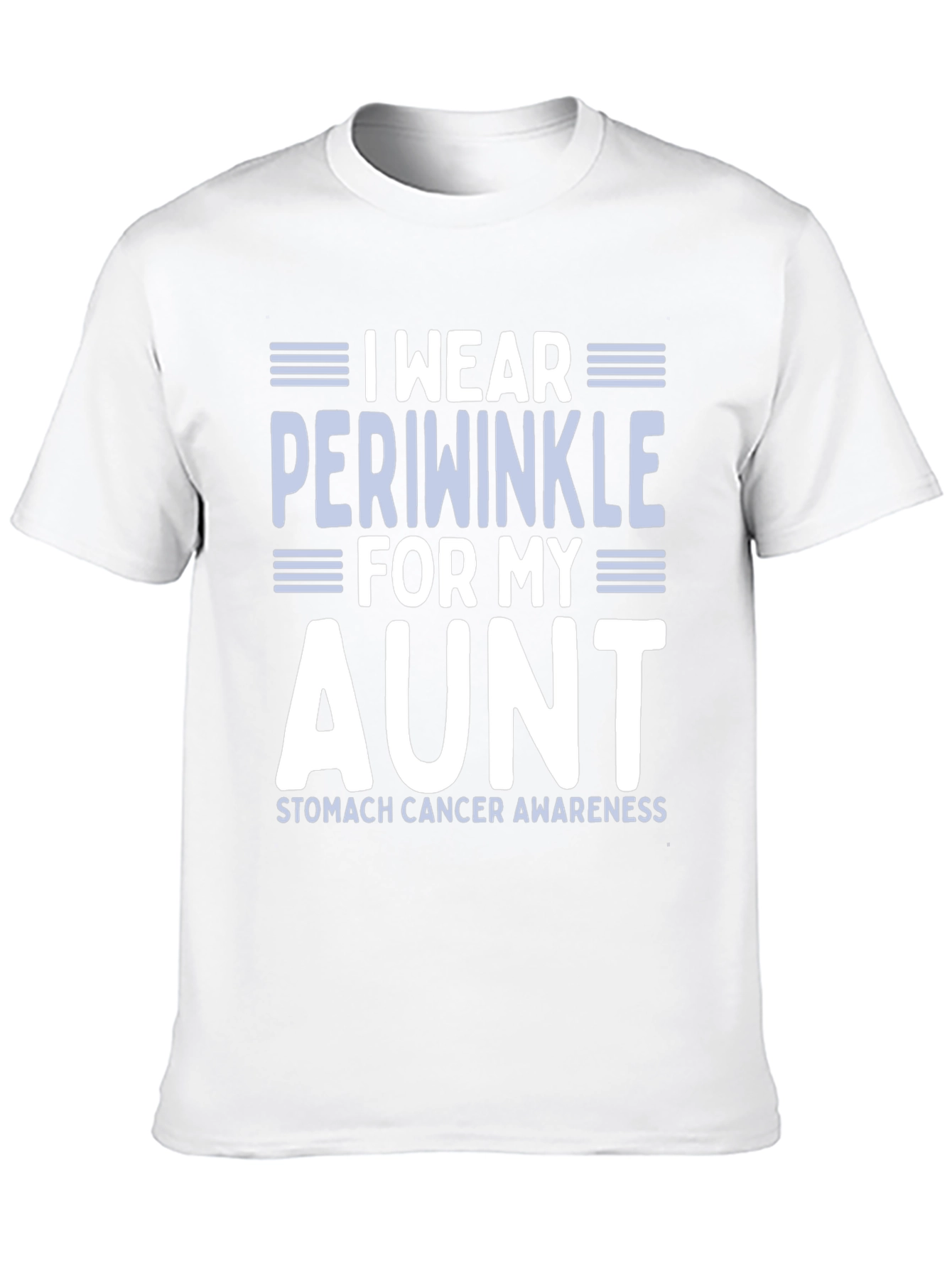 Periwinkle Aunt Stomach Cancer Awareness T-Shirt