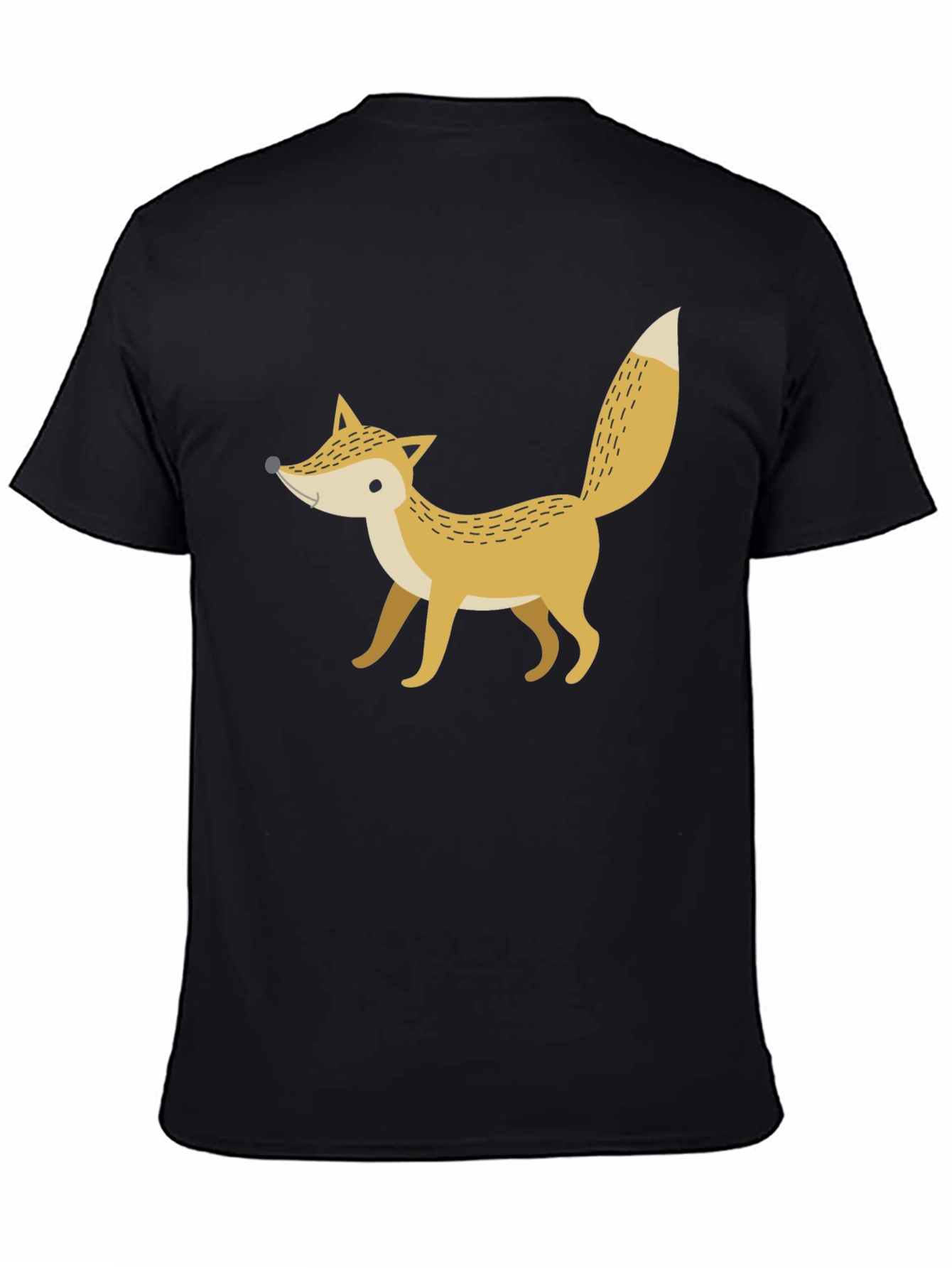 Fox Graphic Print Black T-Shirt