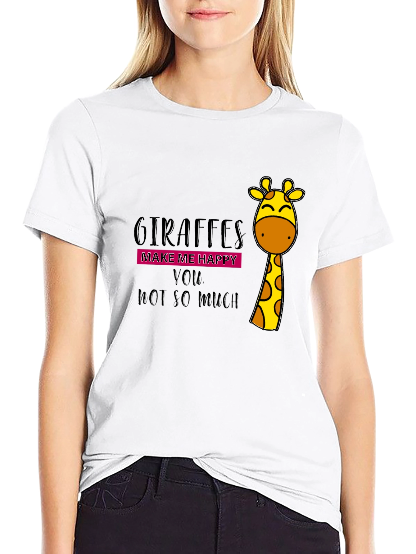 Giraffe Lover Black T-Shirt