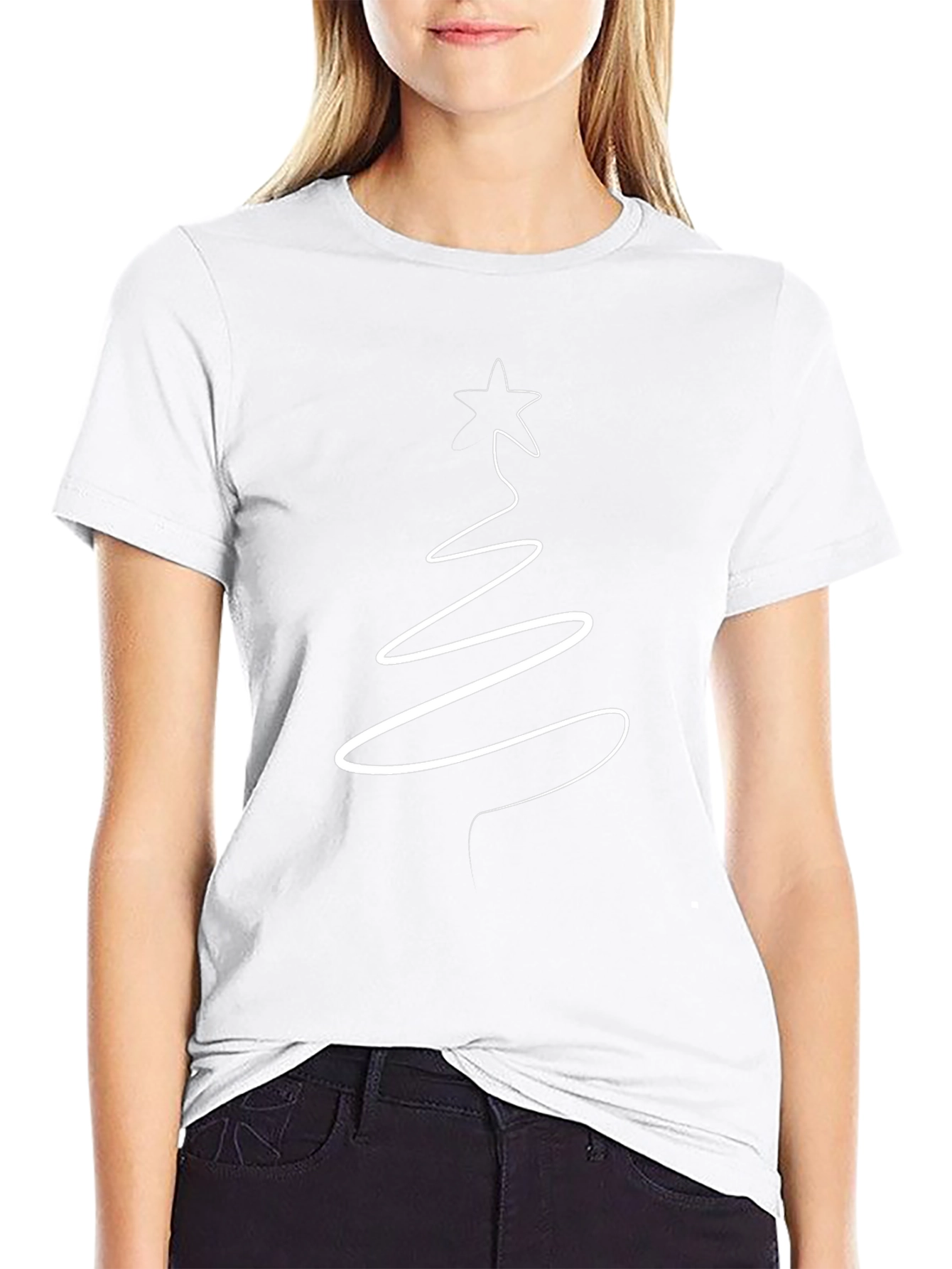 Minimalist Christmas Tree T-Shirt - Holiday Style