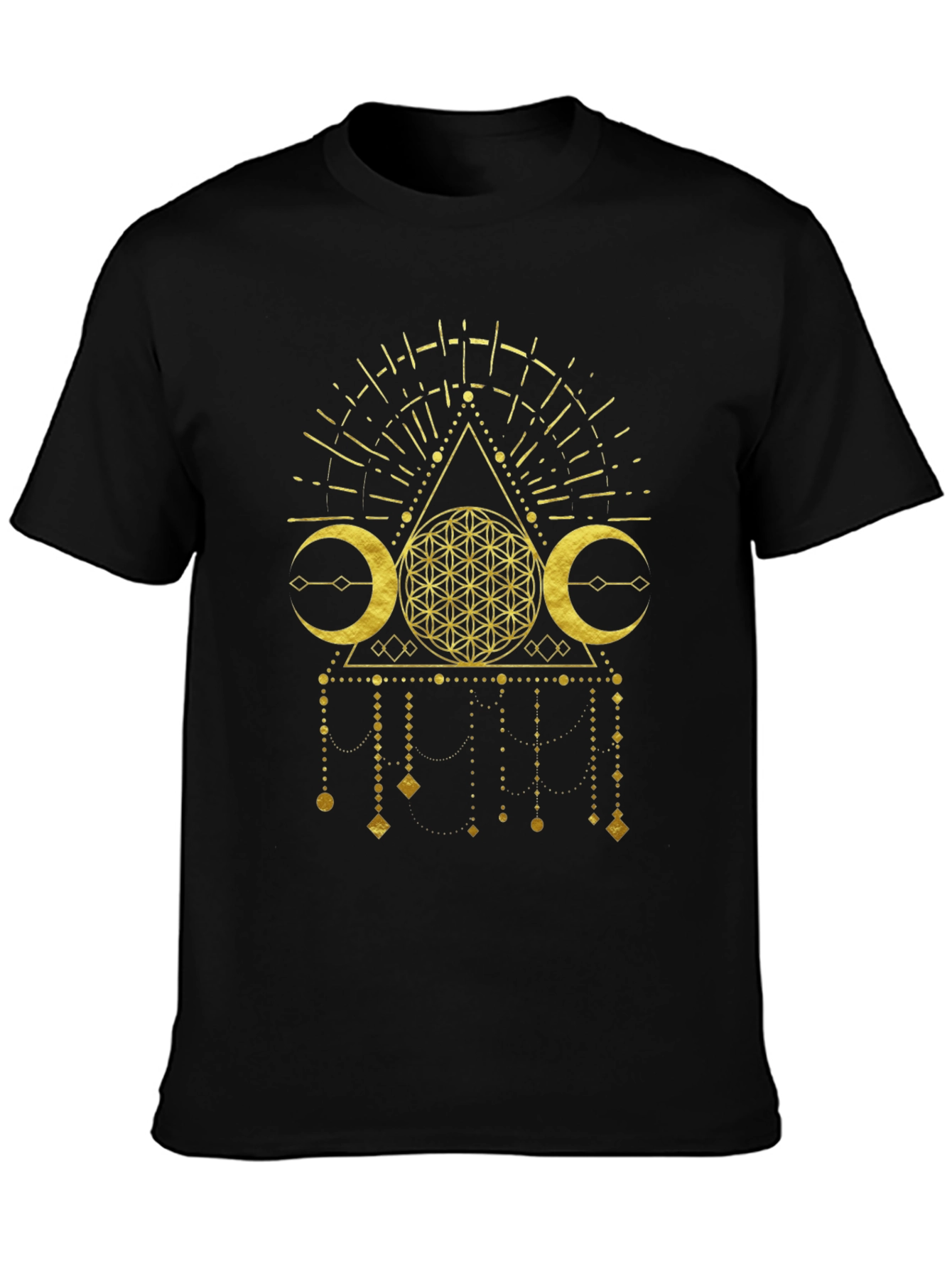Mystic Gold Graphic Tee - Modern Occult Design