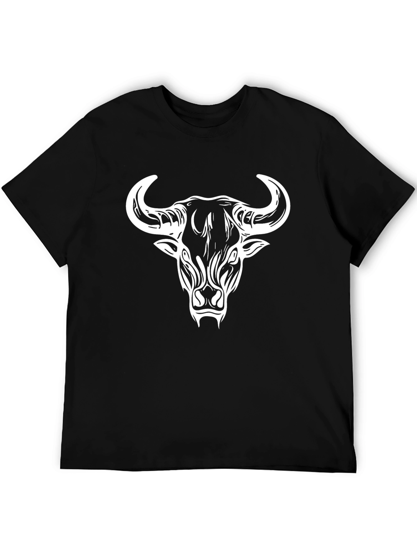 Bull Head Graphic Tee - Bold Black T-Shirt