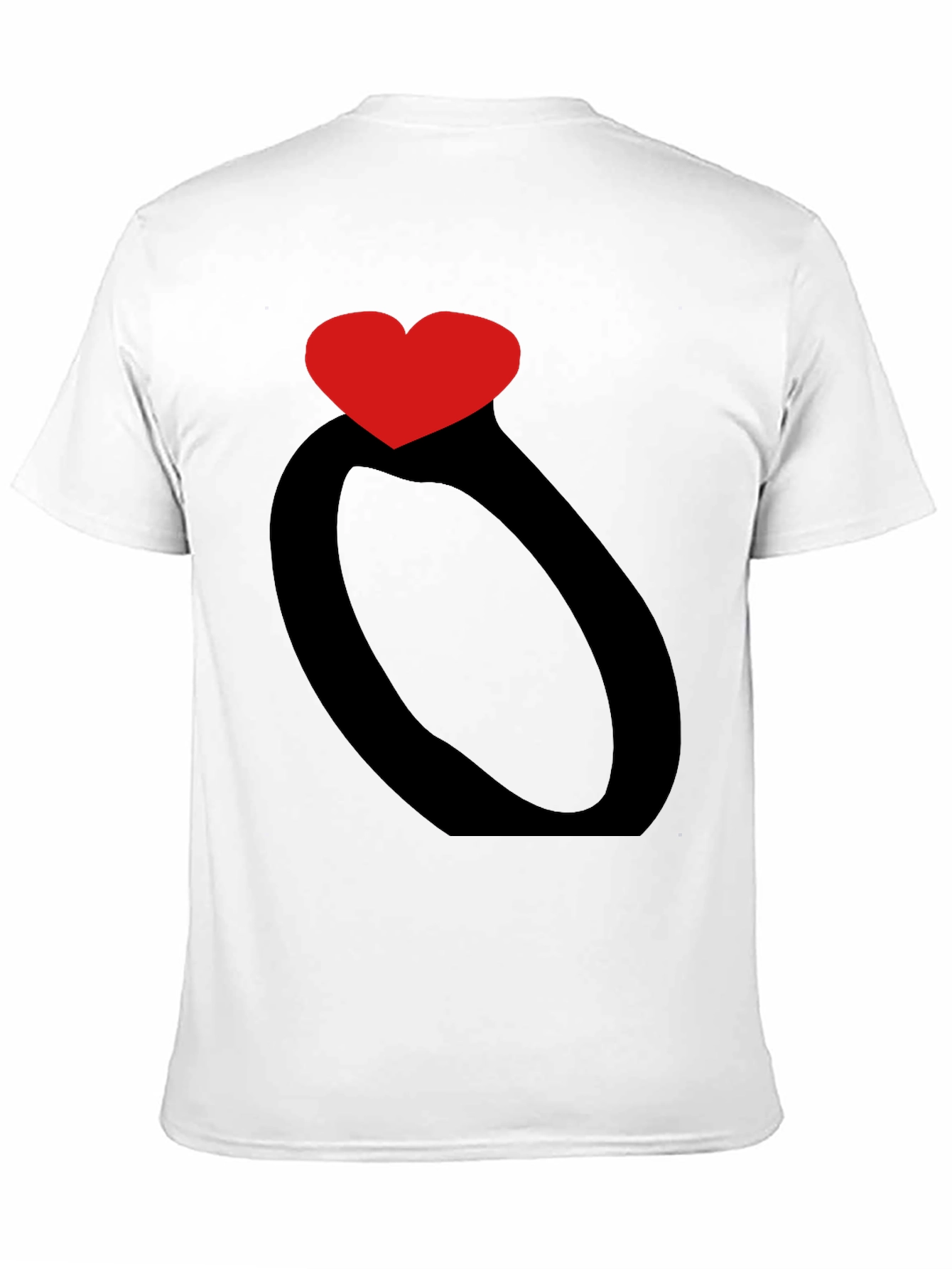Heart Ring Graphic Black T-Shirt