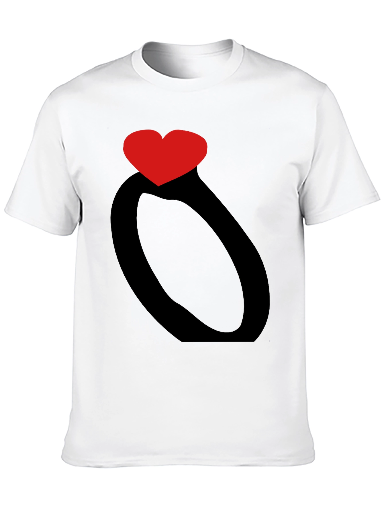 Heart Ring Graphic Black T-Shirt