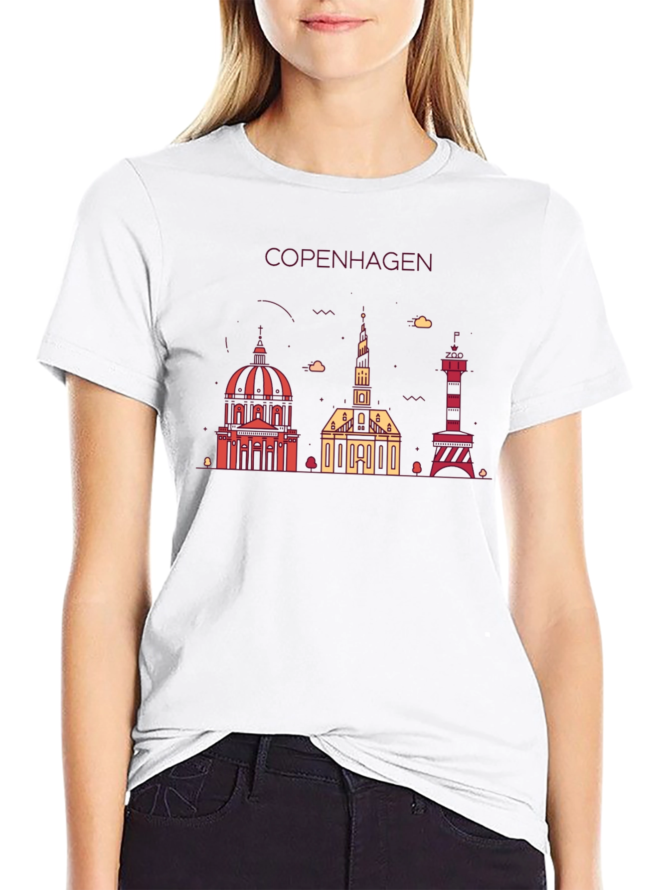 Copenhagen Skyline Graphic Tee