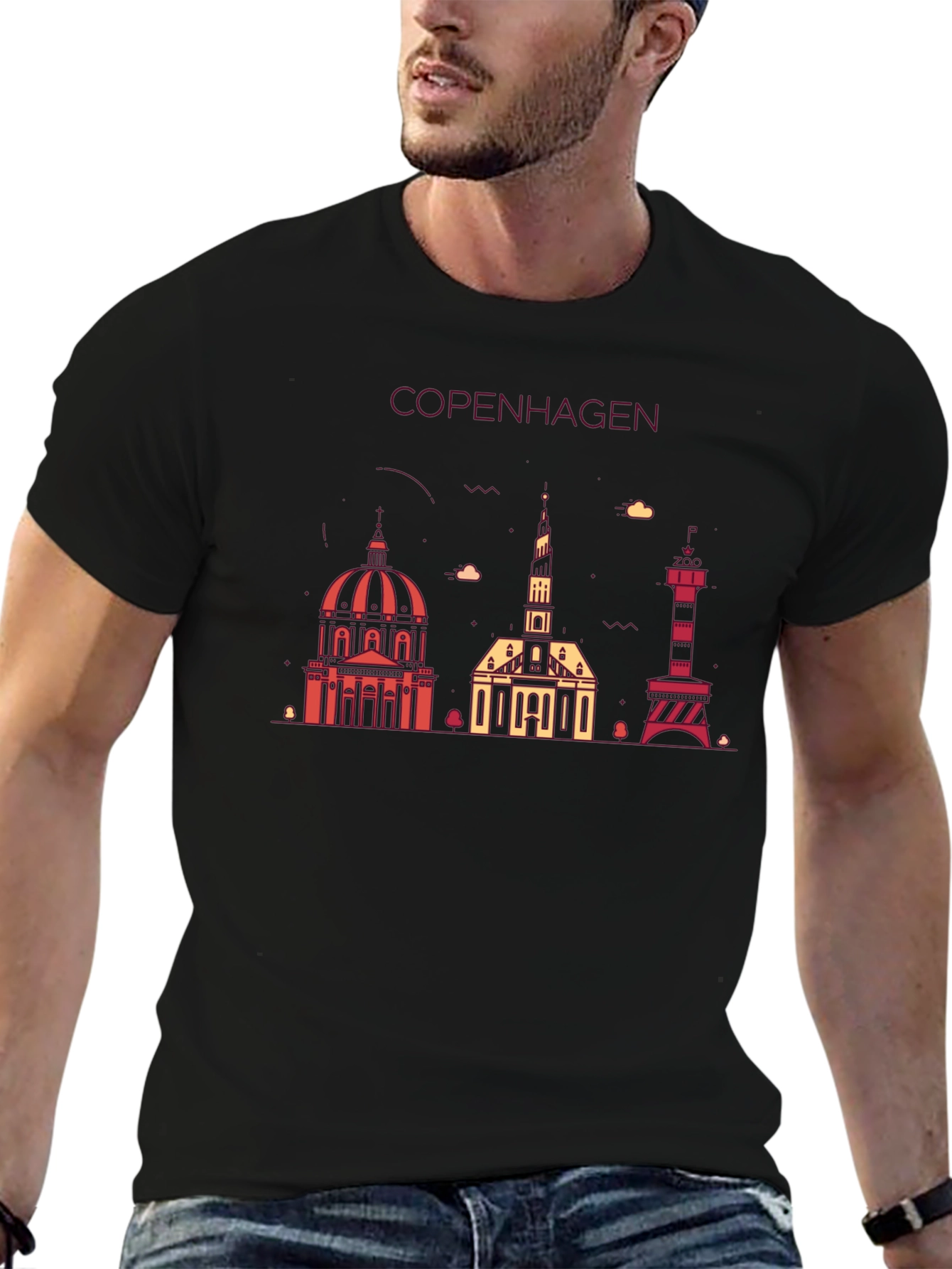 Copenhagen Skyline Graphic Tee