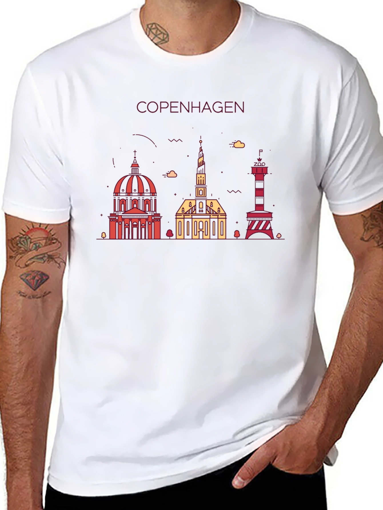 Copenhagen Skyline Graphic Tee