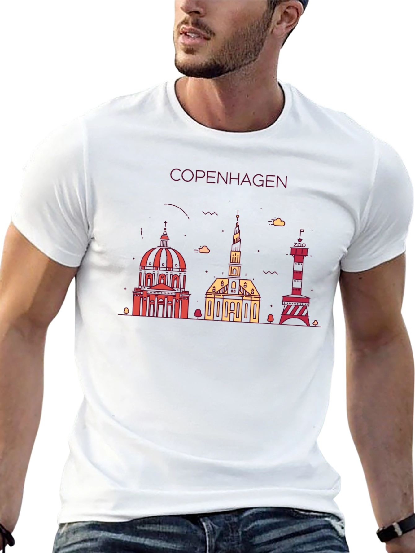 Copenhagen Skyline Graphic Tee