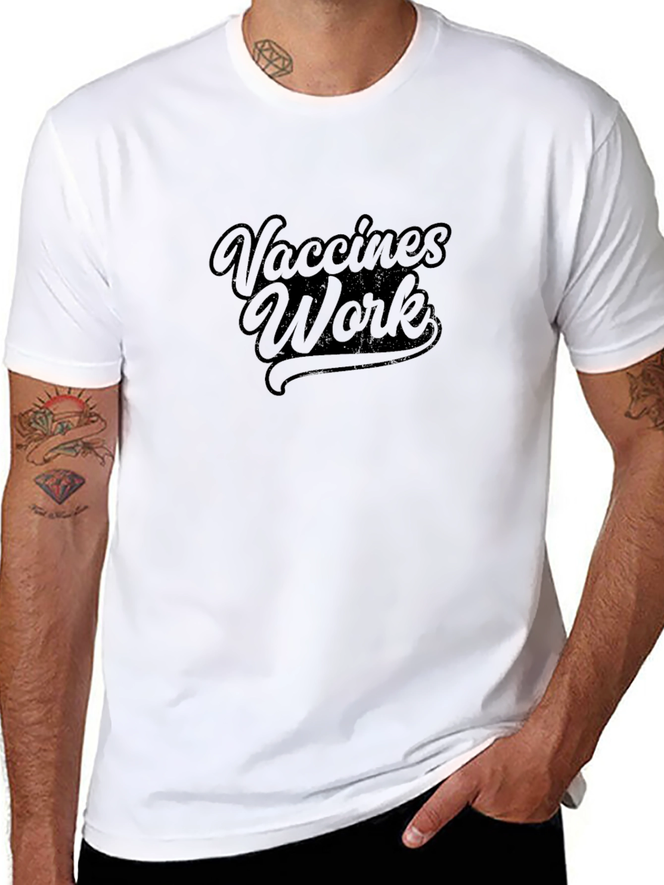 Vaccines Work Black Graphic T-Shirt