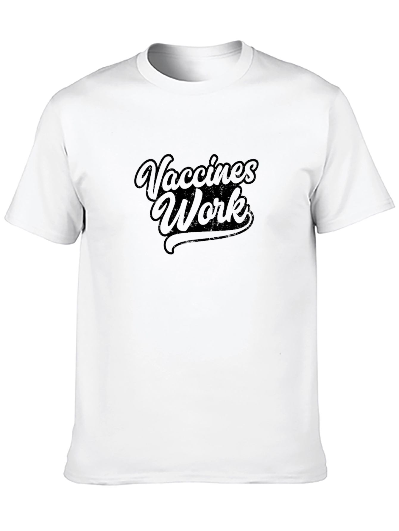 Vaccines Work Black Graphic T-Shirt