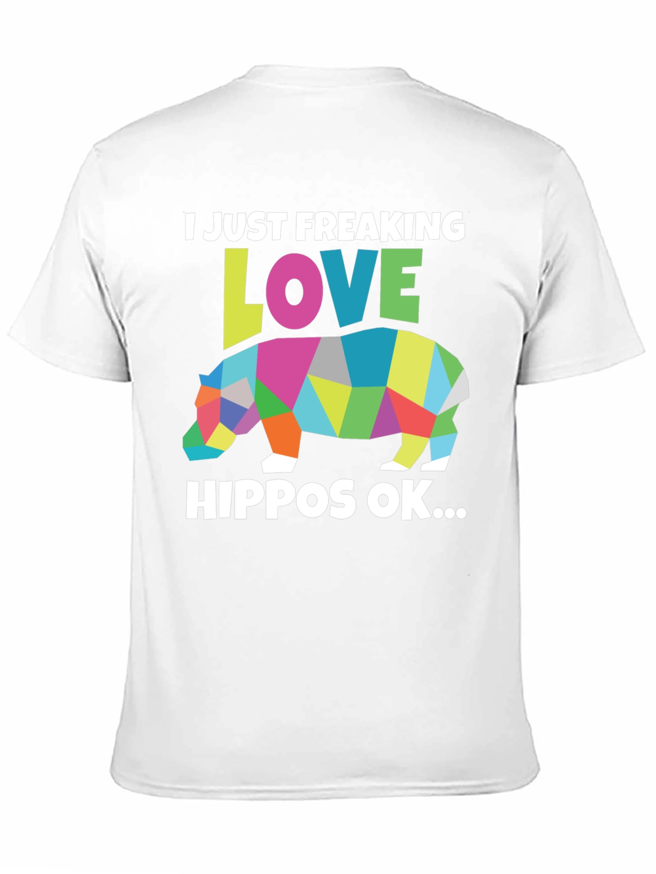 I Love Hippos Black T-Shirt