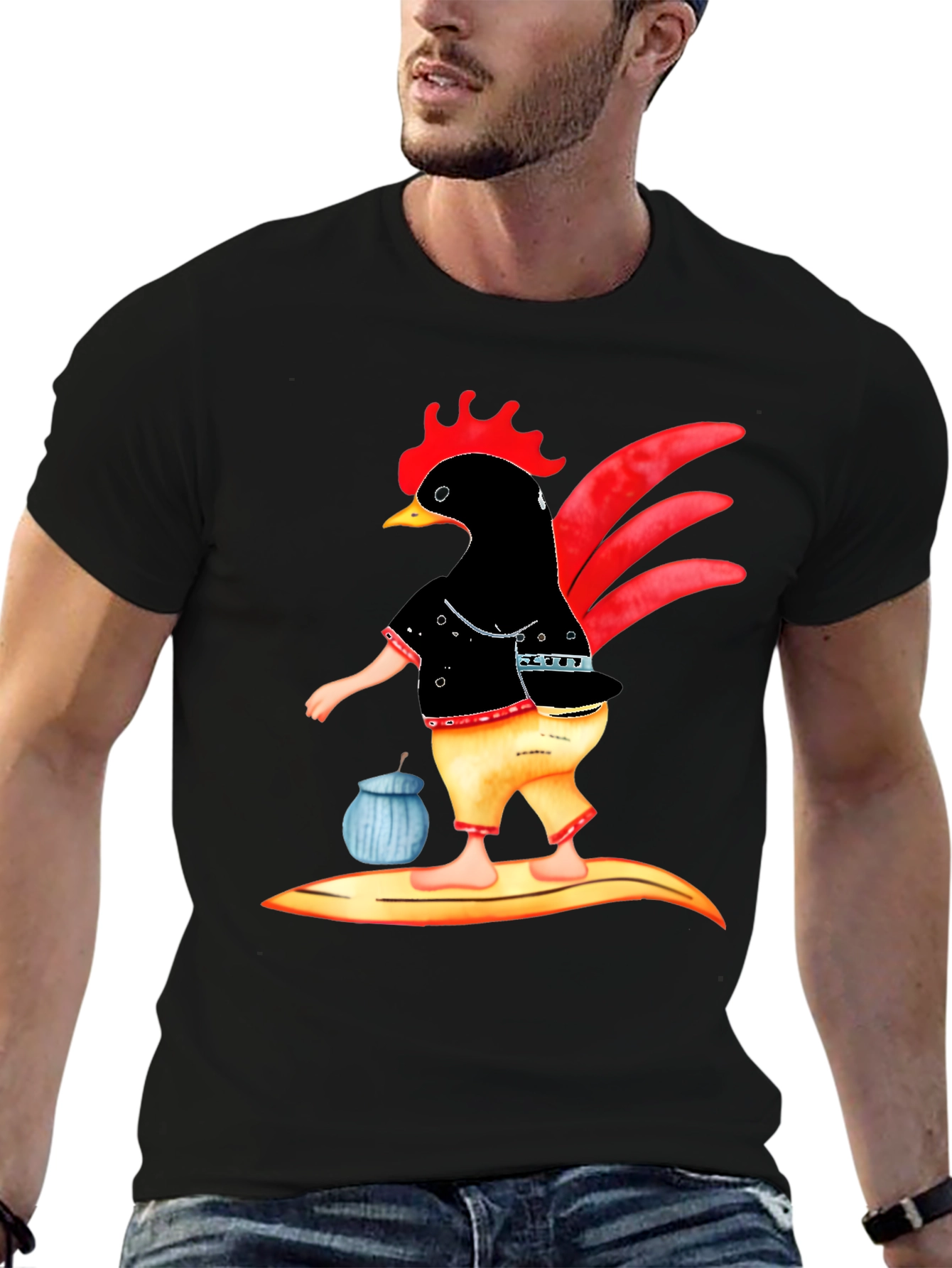 Cool Chicken Surfer T-Shirt