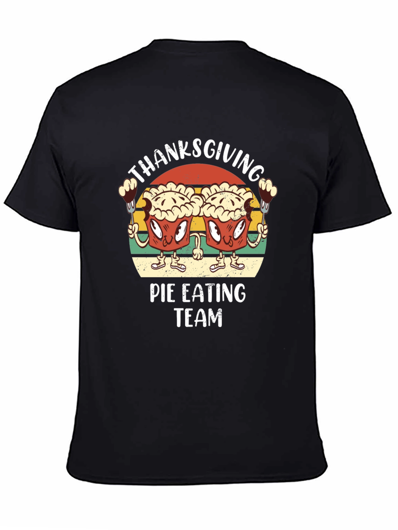 Thanksgiving Pie Eating Team Graphic T-Shirt