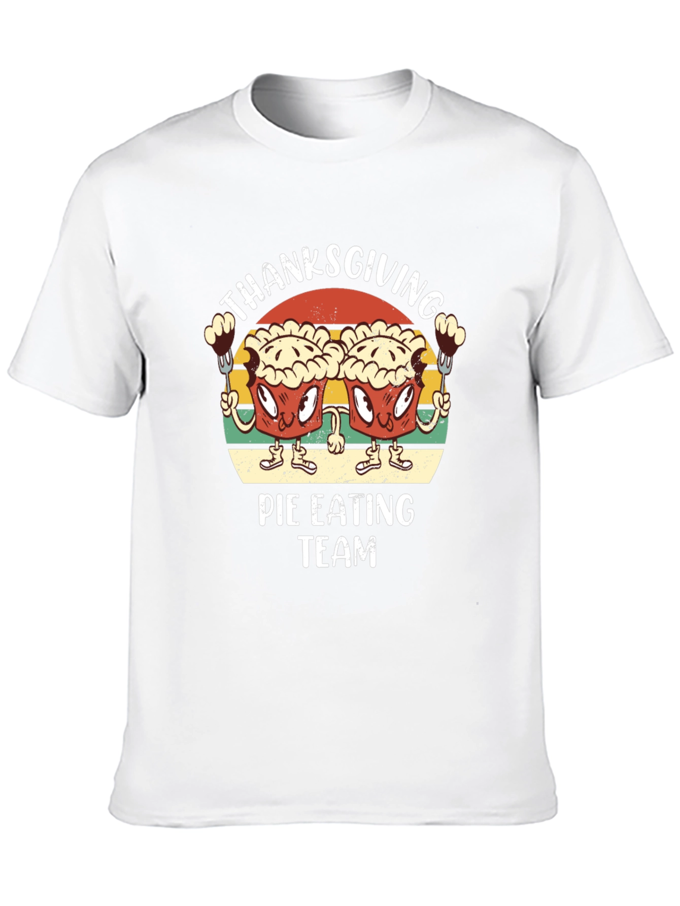 Thanksgiving Pie Eating Team Graphic T-Shirt