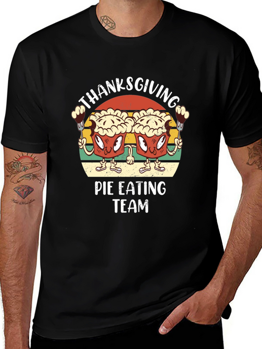 Thanksgiving Pie Eating Team Graphic T-Shirt