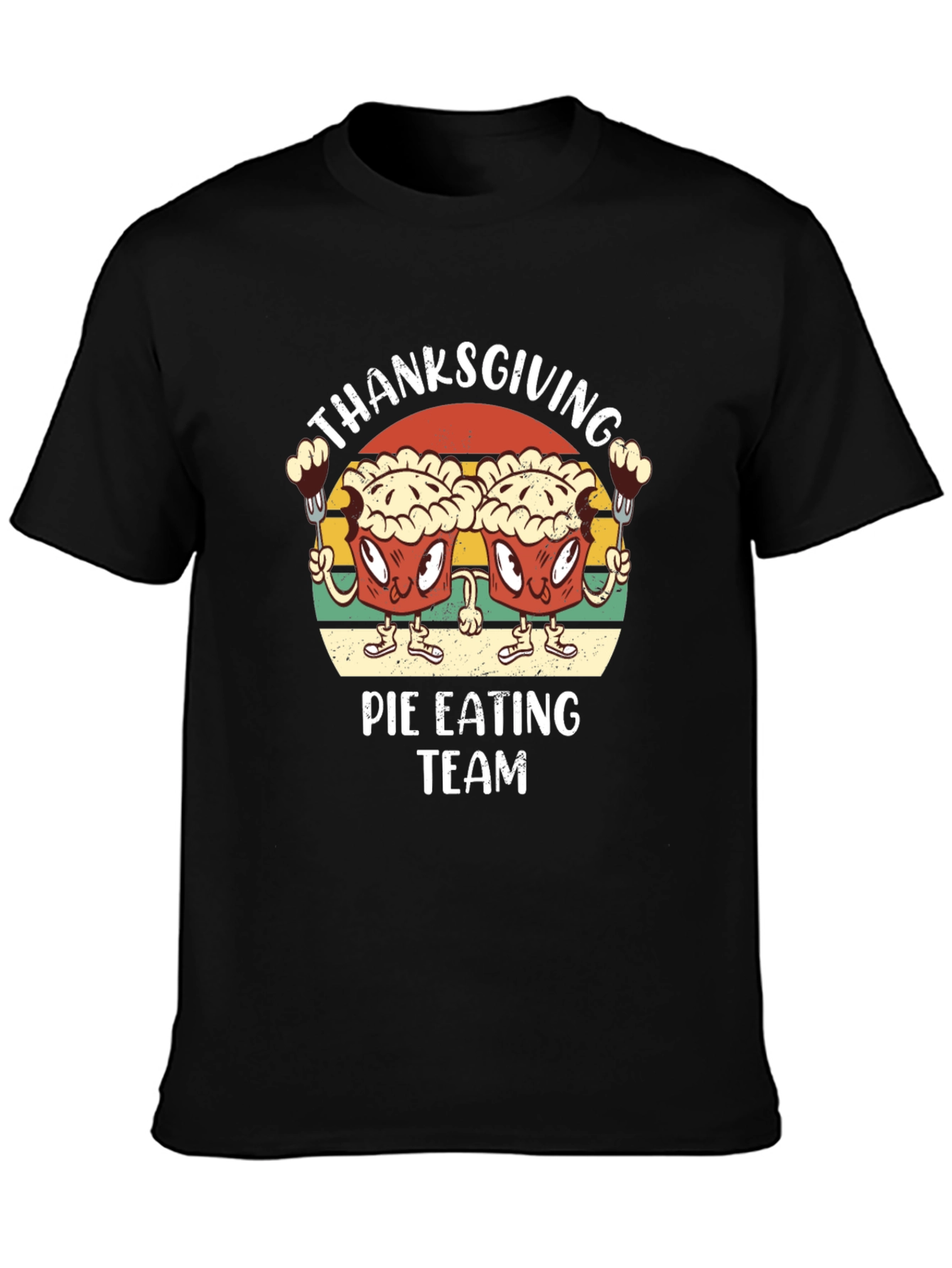 Thanksgiving Pie Eating Team Graphic T-Shirt