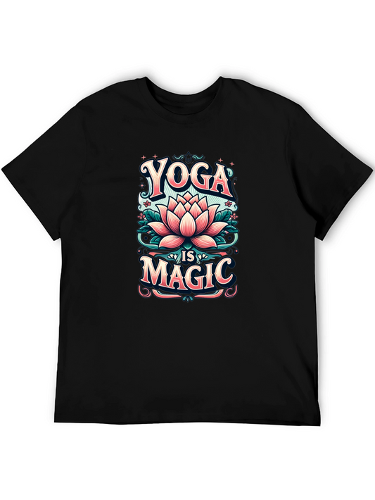 Yoga is Magic T-Shirt - Lotus Flower Design