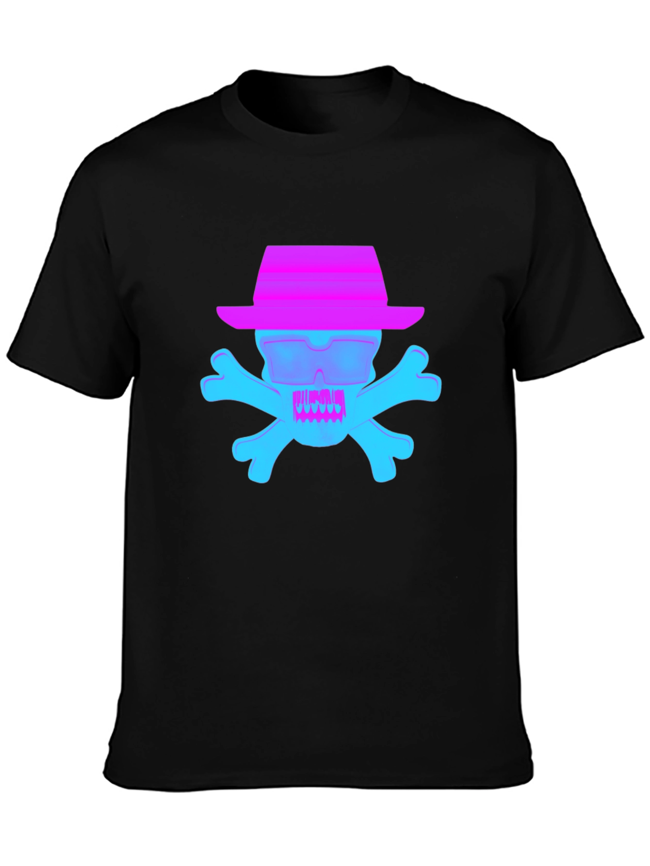 Skull & Crossbones T-Shirt - Neon Pop Art
