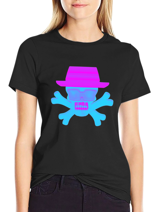 Skull & Crossbones T-Shirt - Neon Pop Art