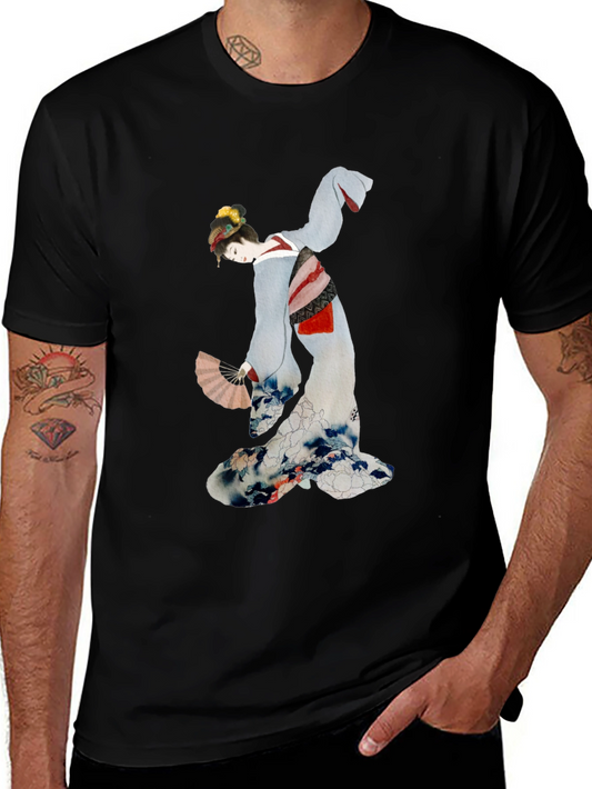 Geisha Graphic Tee - Unique Japanese Art Shirt