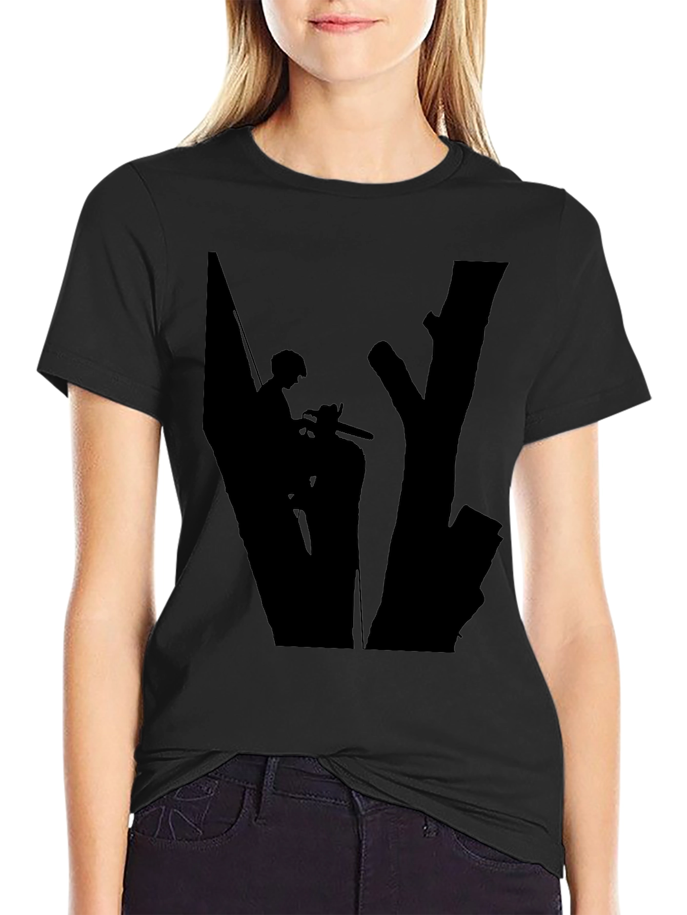 Arborist Silhouette Graphic Tee - Black